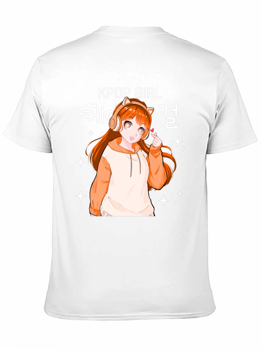 Kpop Girl Anime Graphic Black T-Shirt