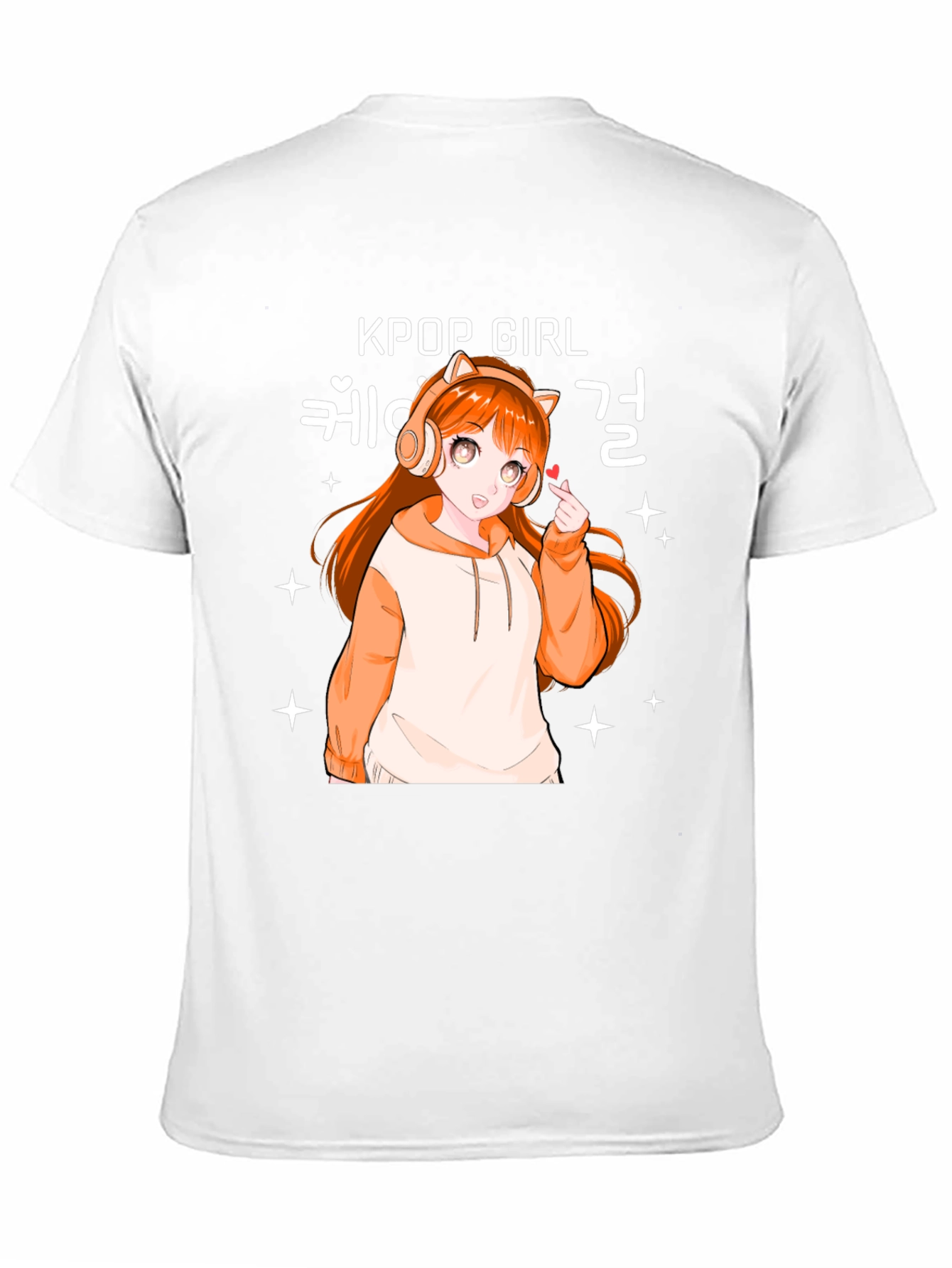 Kpop Girl Anime Graphic Black T-Shirt