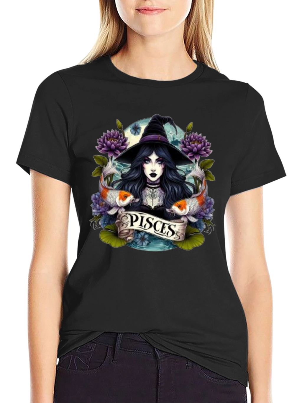 Pisces Zodiac Witch T-Shirt