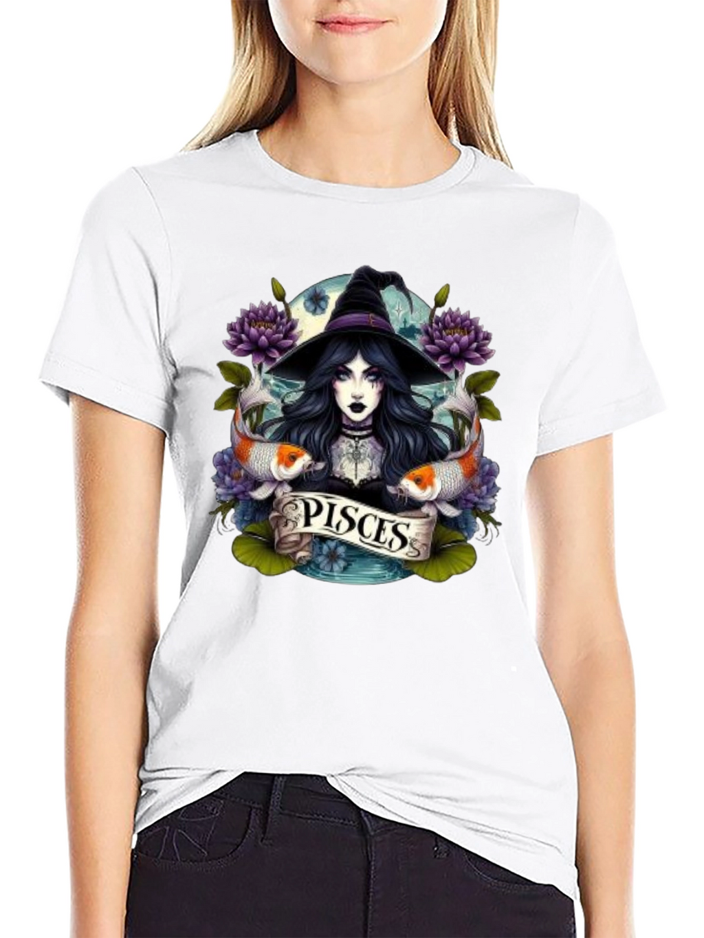 Pisces Zodiac Witch T-Shirt