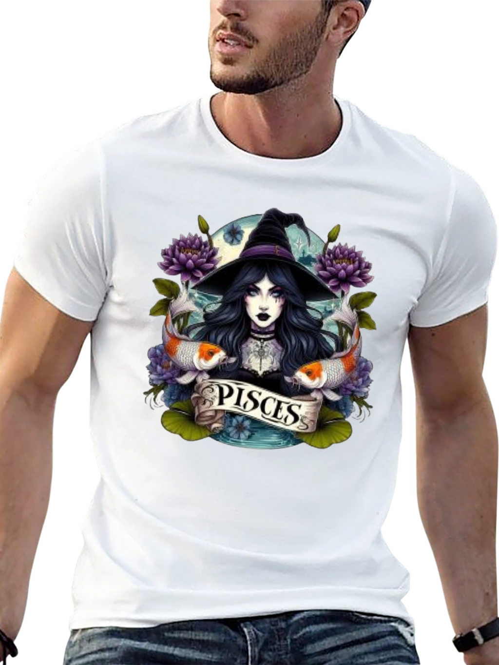 Pisces Zodiac Witch T-Shirt