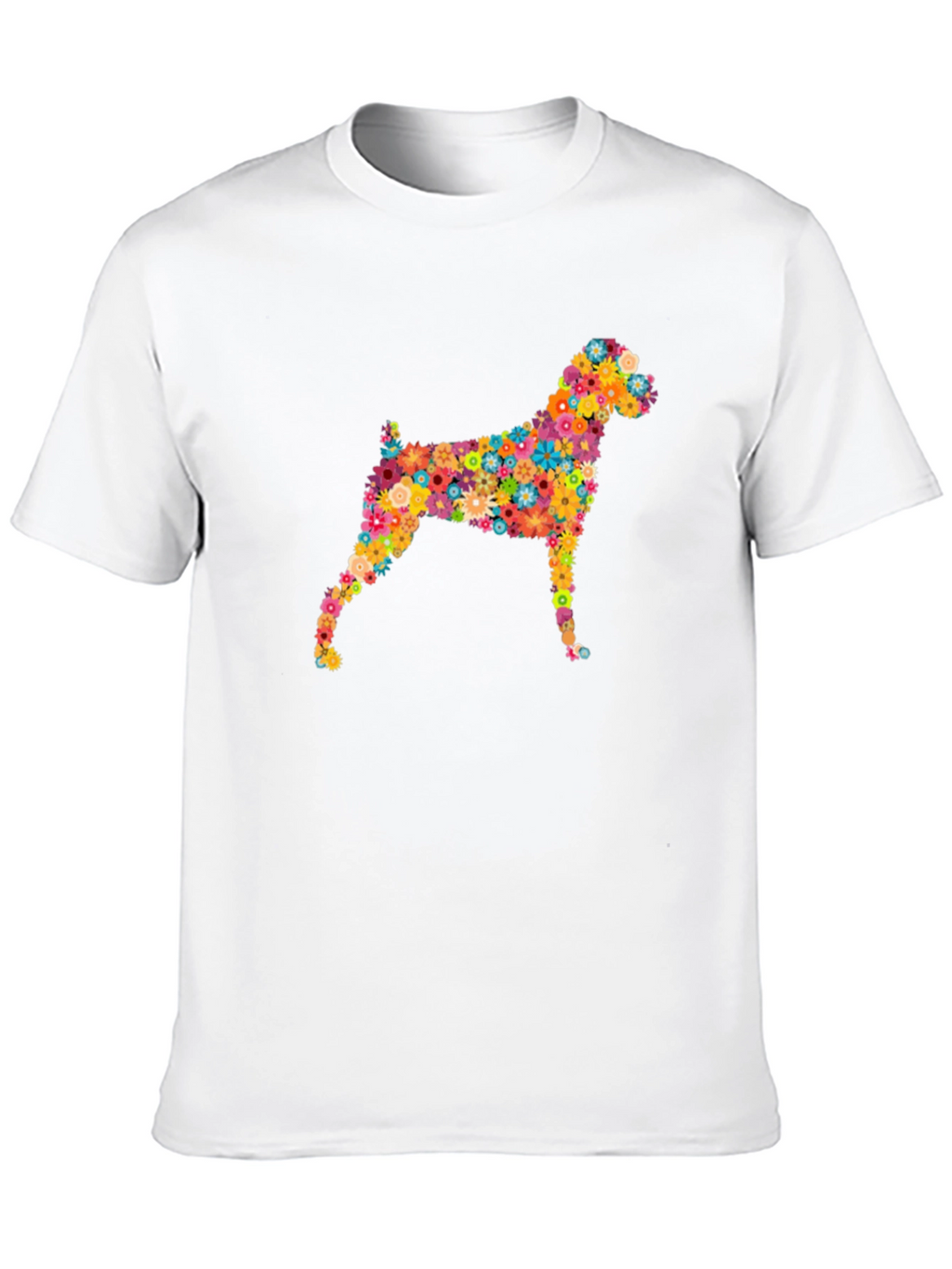 Floral Dog T-Shirt – Colorful Dog Lover Graphic Tee