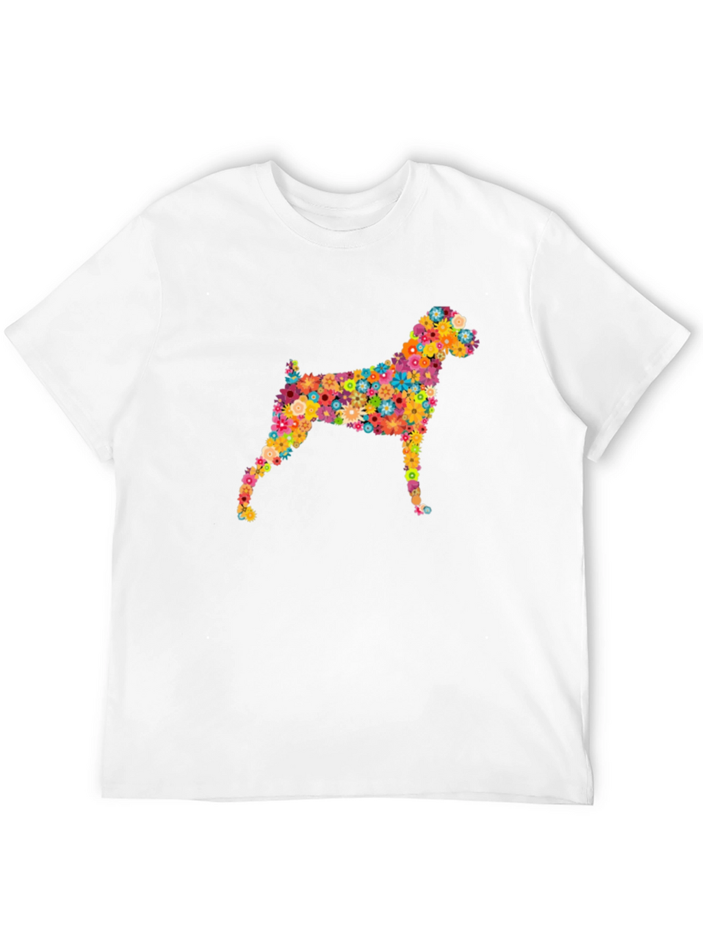 Floral Dog T-Shirt – Colorful Dog Lover Graphic Tee