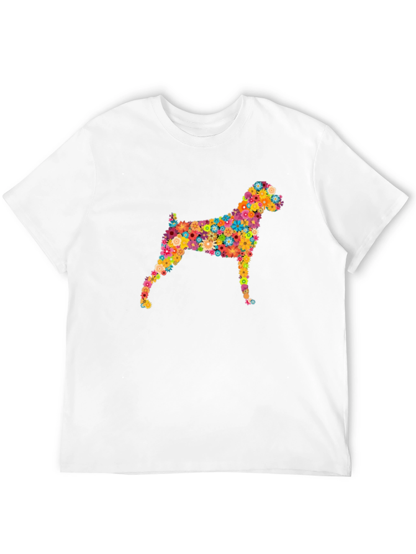 Floral Dog T-Shirt – Colorful Dog Lover Graphic Tee