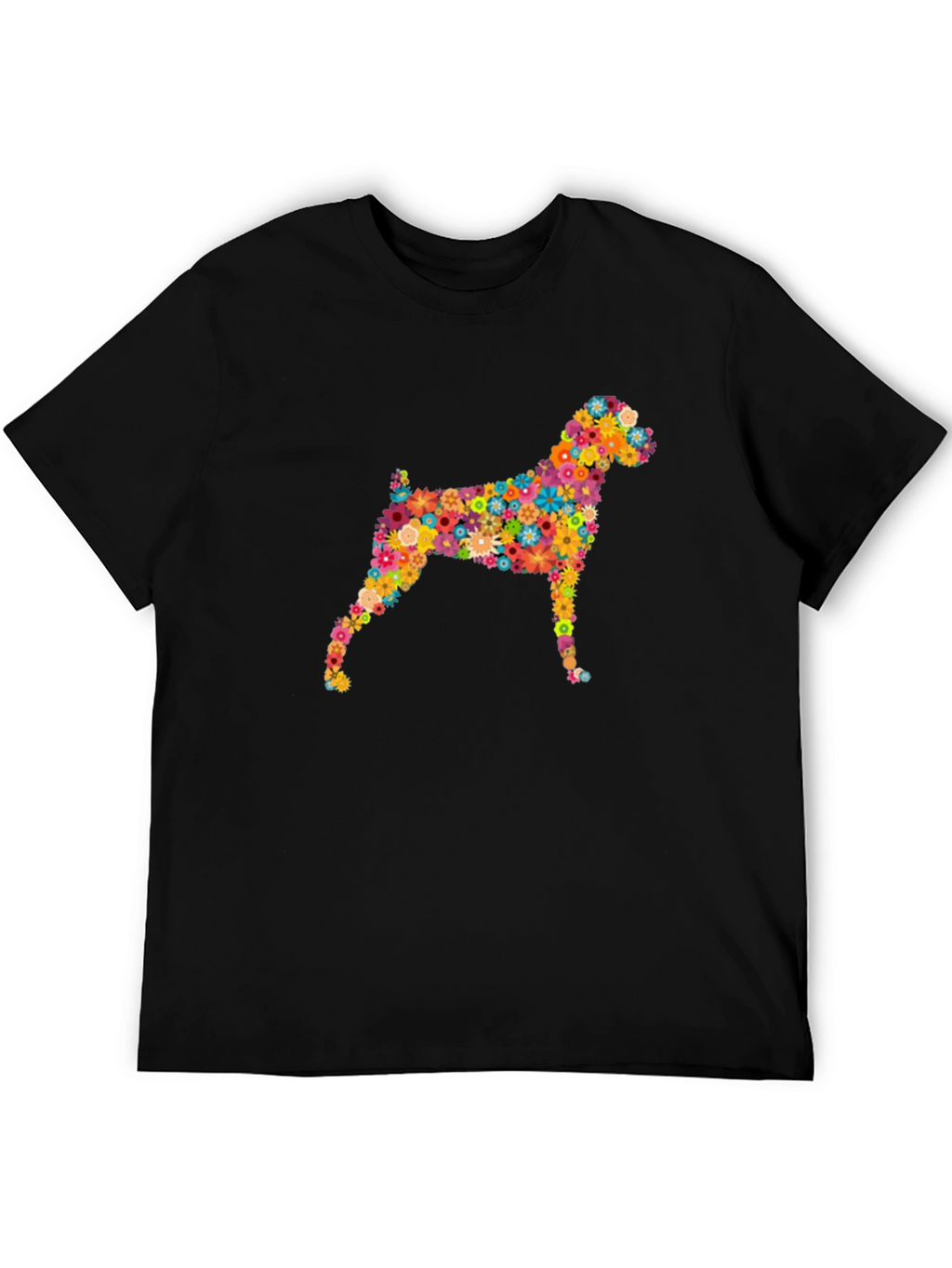 Floral Dog T-Shirt – Colorful Dog Lover Graphic Tee