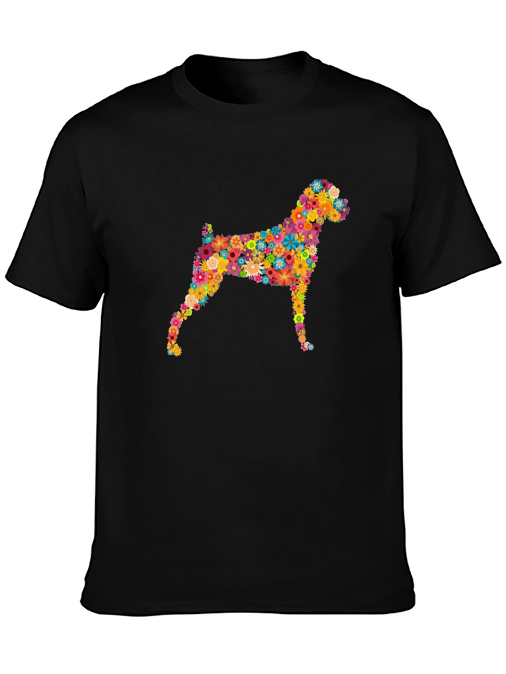 Floral Dog T-Shirt – Colorful Dog Lover Graphic Tee