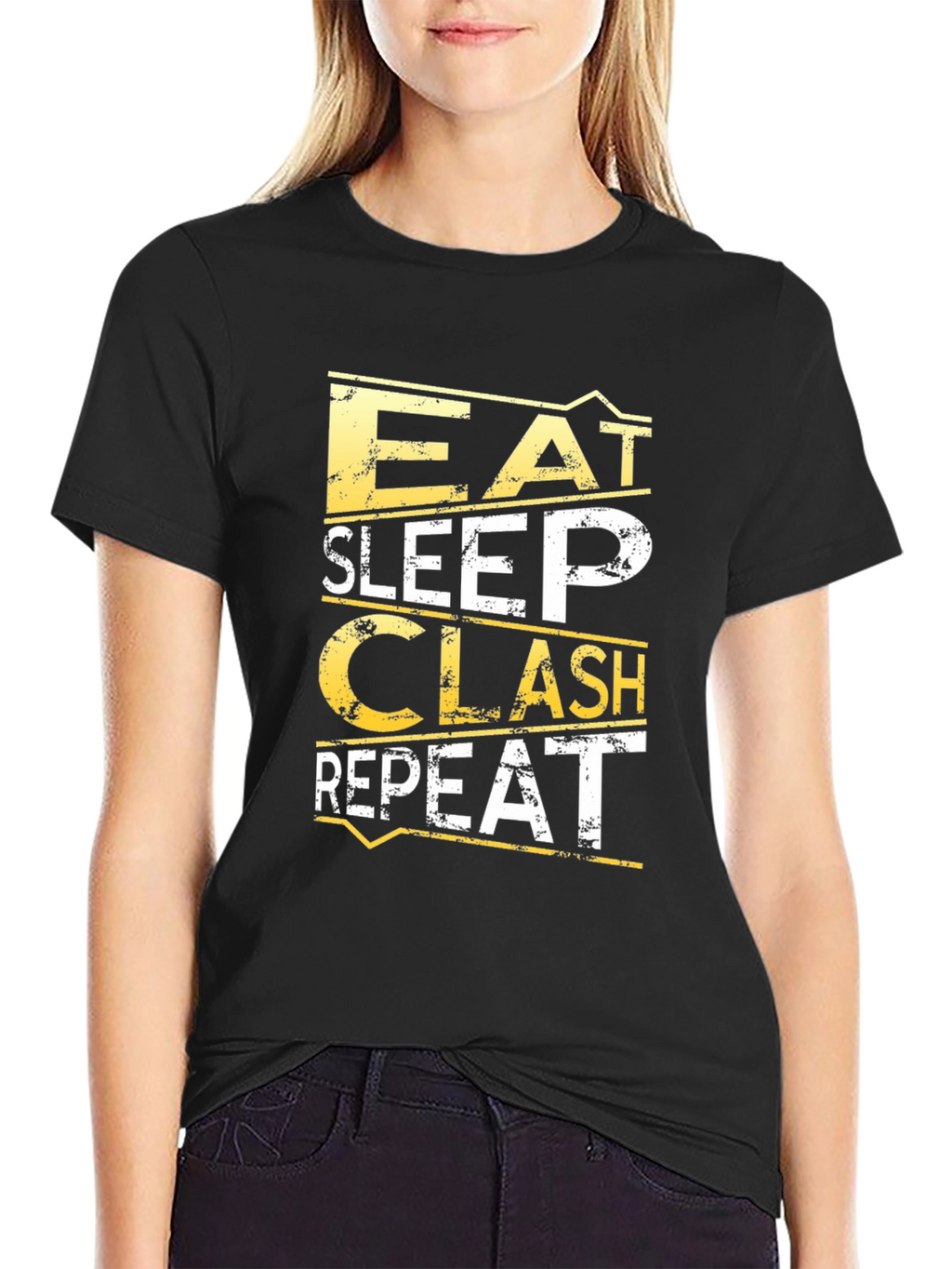 Eat Sleep Clash Repeat Graphic T-Shirt