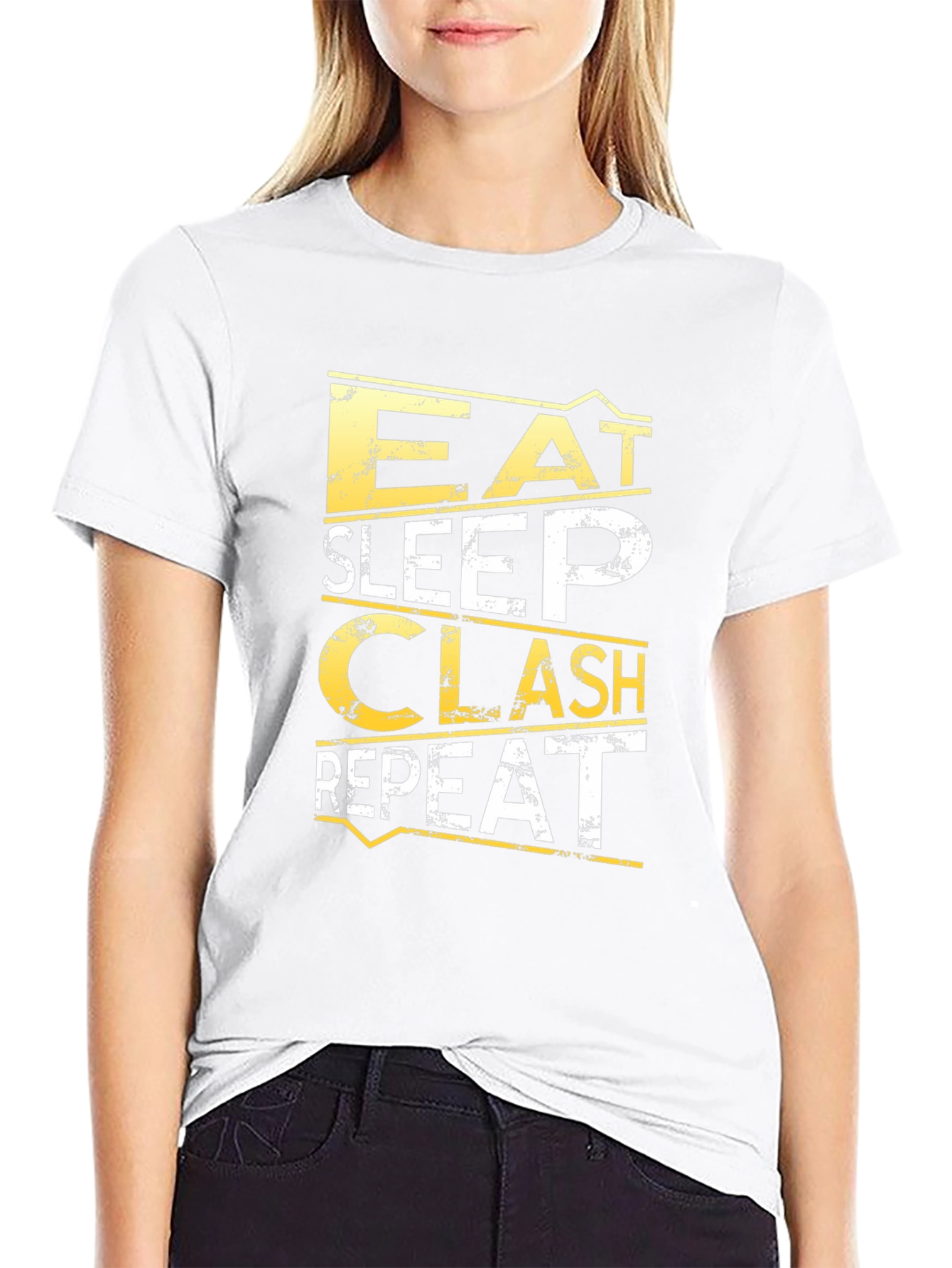 Eat Sleep Clash Repeat Graphic T-Shirt