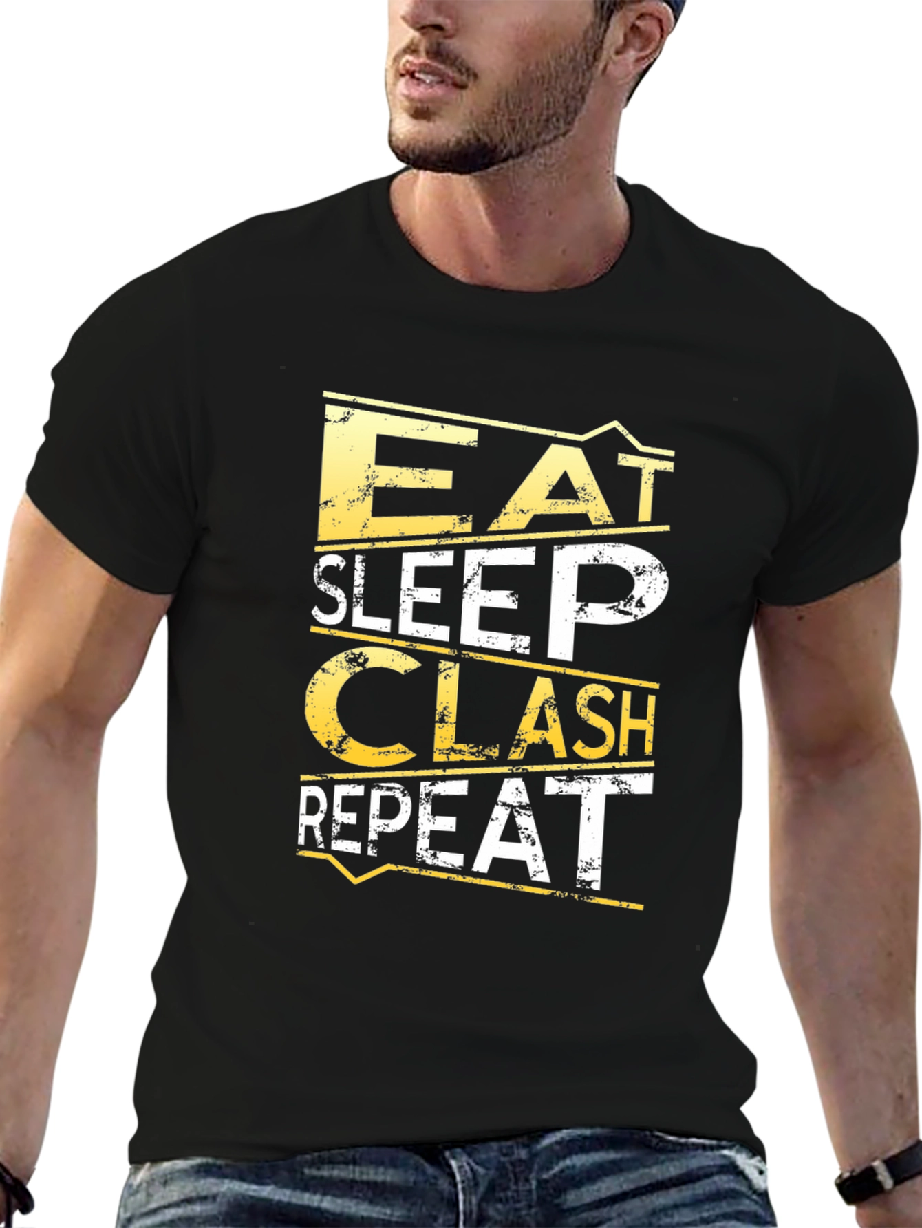 Eat Sleep Clash Repeat Graphic T-Shirt