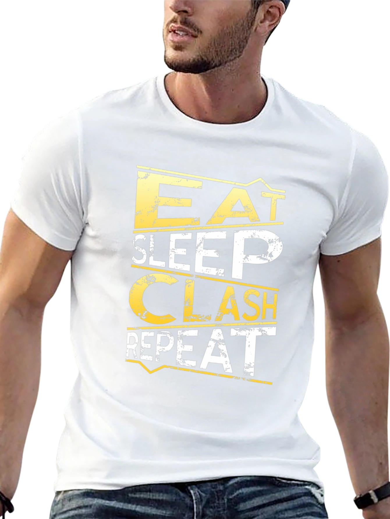 Eat Sleep Clash Repeat Graphic T-Shirt