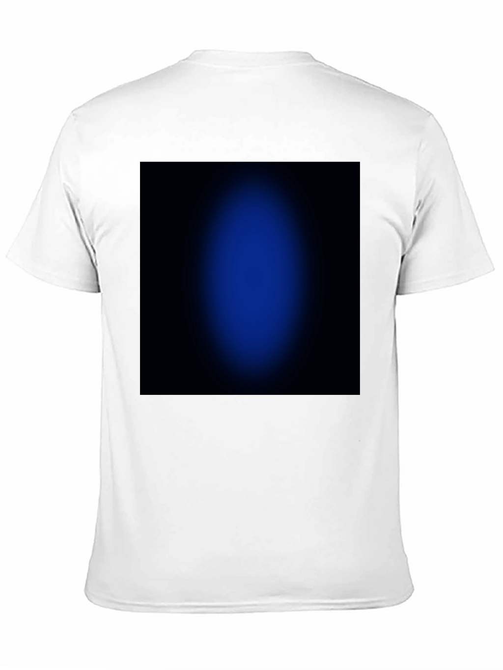 Black T-Shirt with Abstract Blue Design