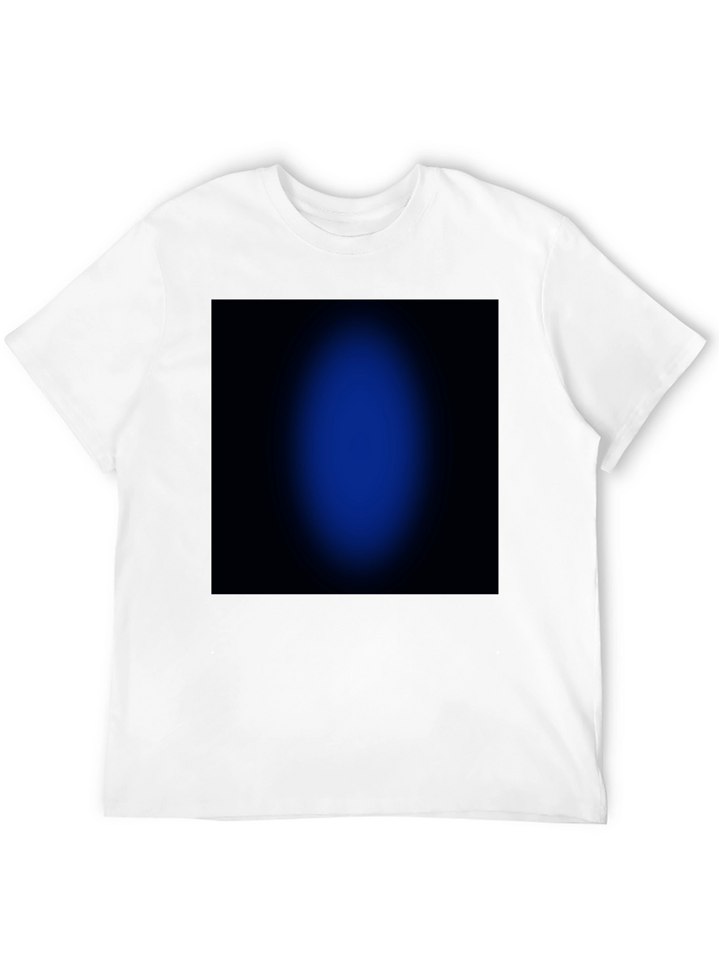 Black T-Shirt with Abstract Blue Design