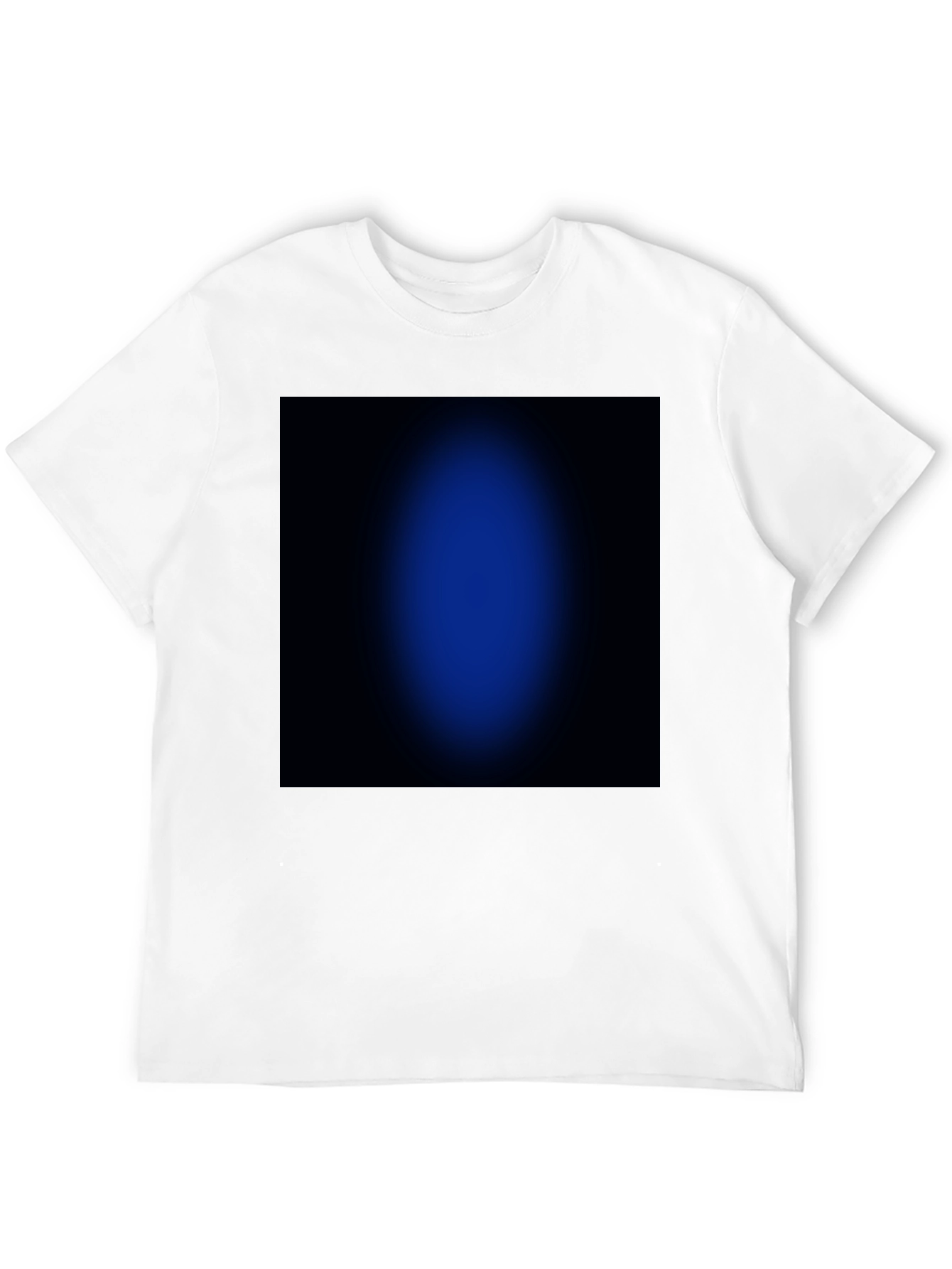 Black T-Shirt with Abstract Blue Design