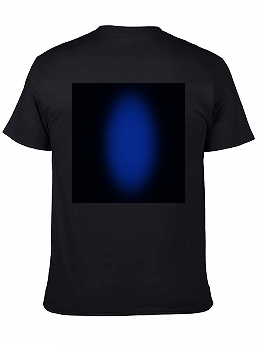Black T-Shirt with Abstract Blue Design