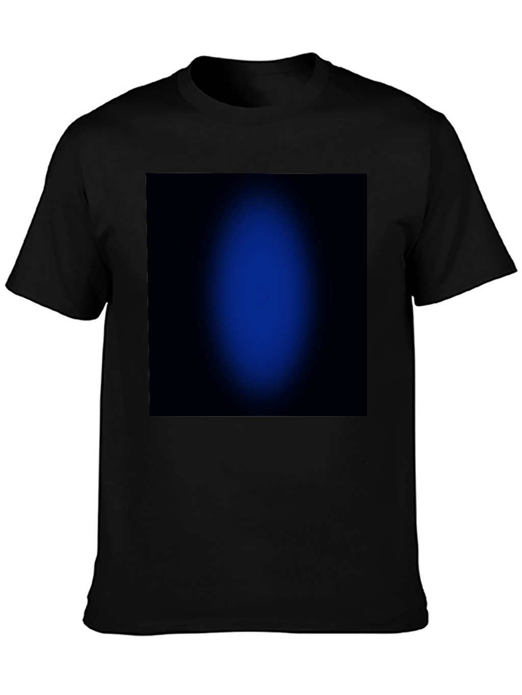 Black T-Shirt with Abstract Blue Design
