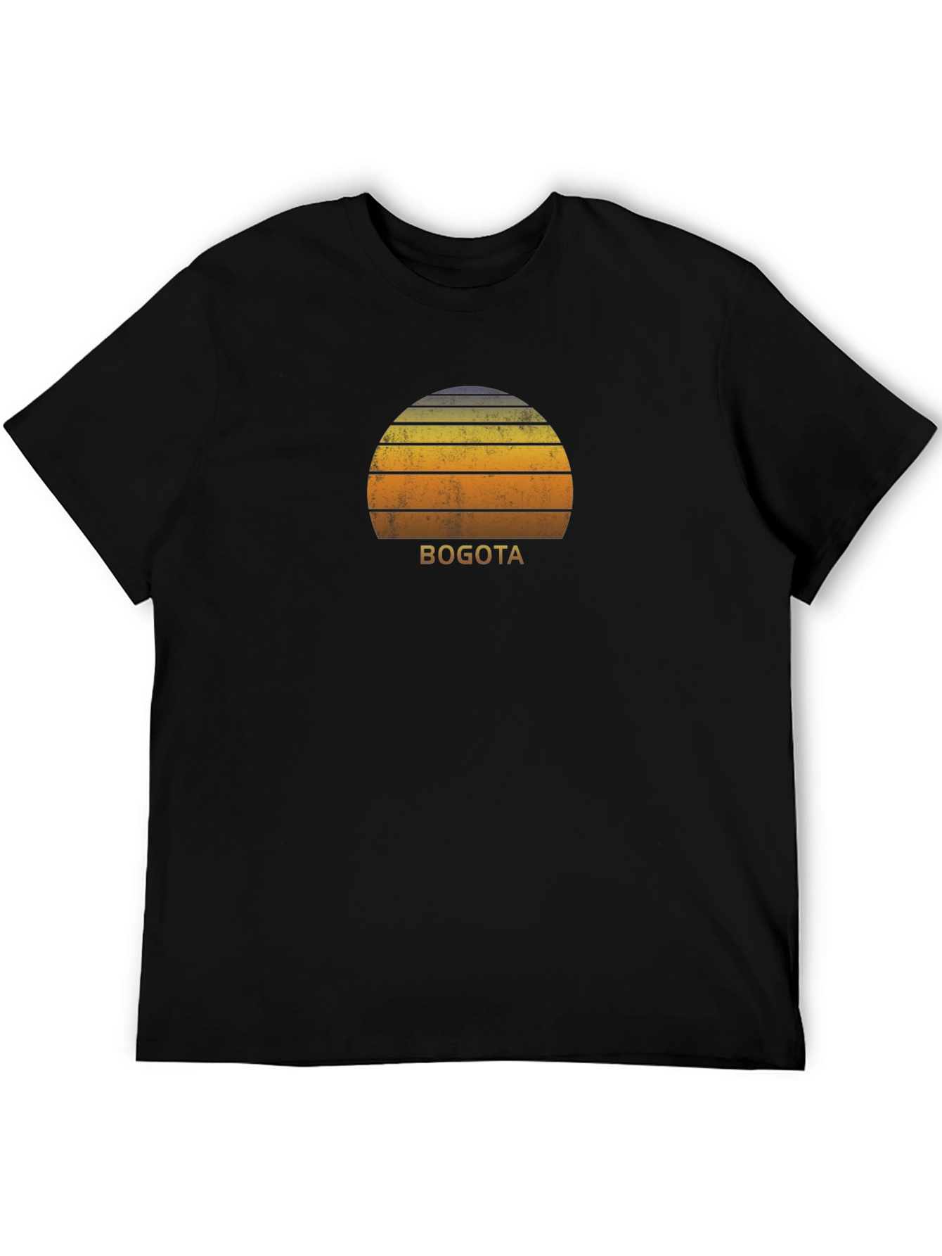 Bogota Retro Sunset Graphic T-Shirt - Stylish City Pride Tee