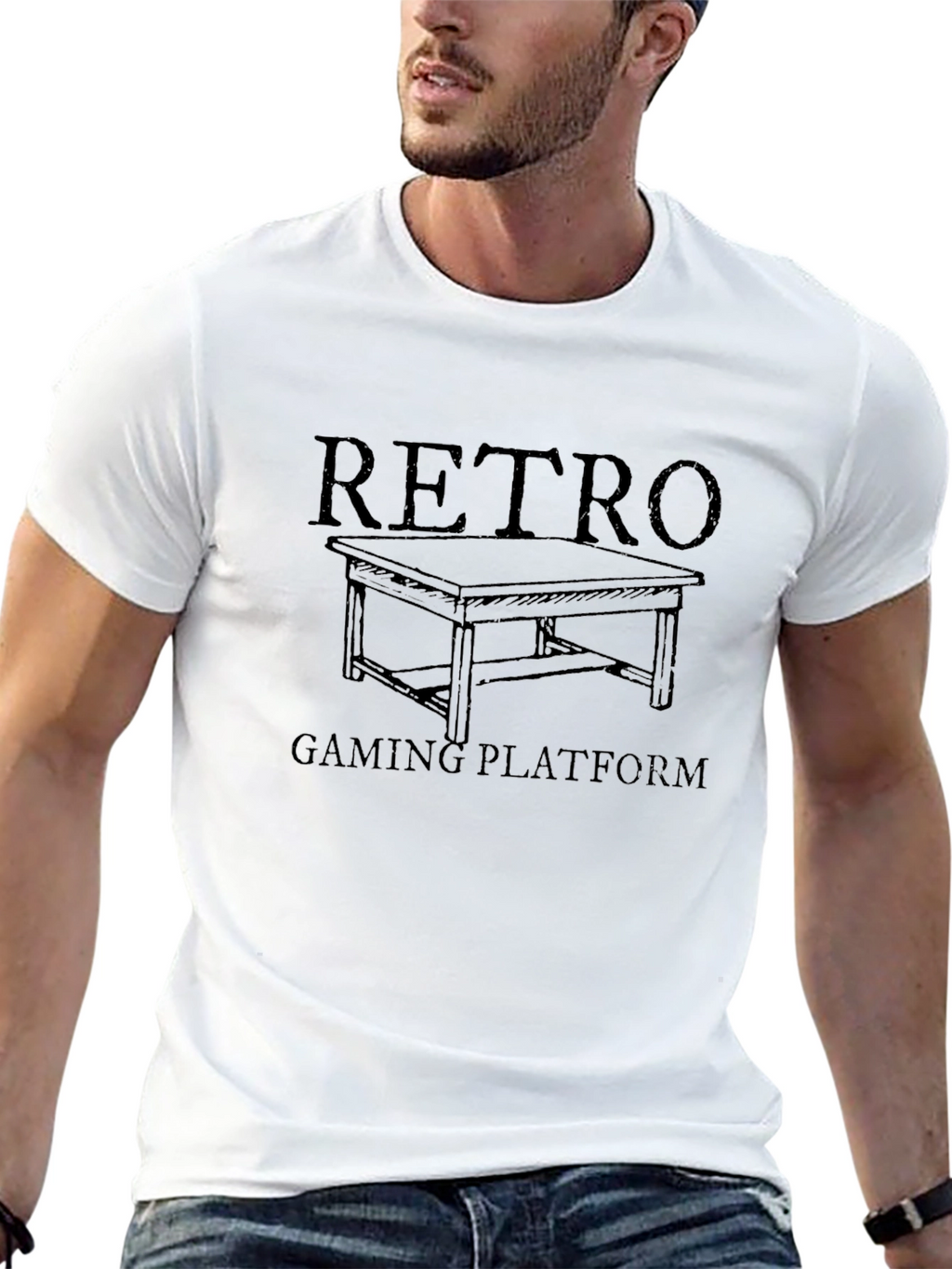 Retro Gaming Platform T-Shirt - Black