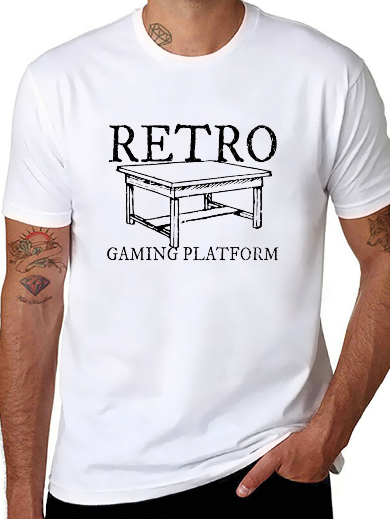 Retro Gaming Platform T-Shirt - Black