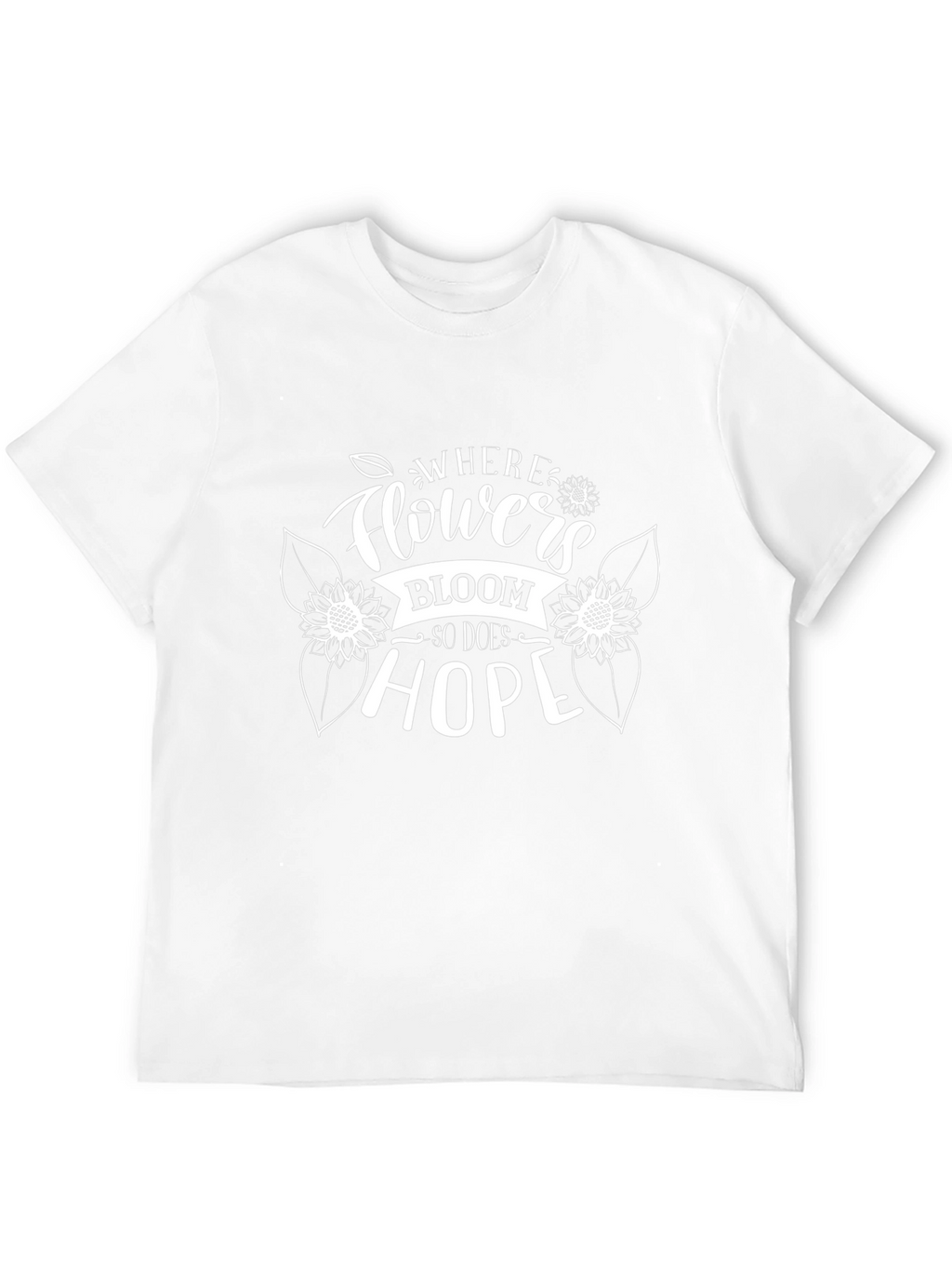 Floral Hope Black Graphic T-Shirt