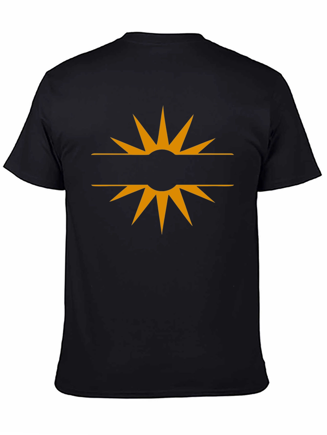 Stylish Black Tee with Sun Graphic
