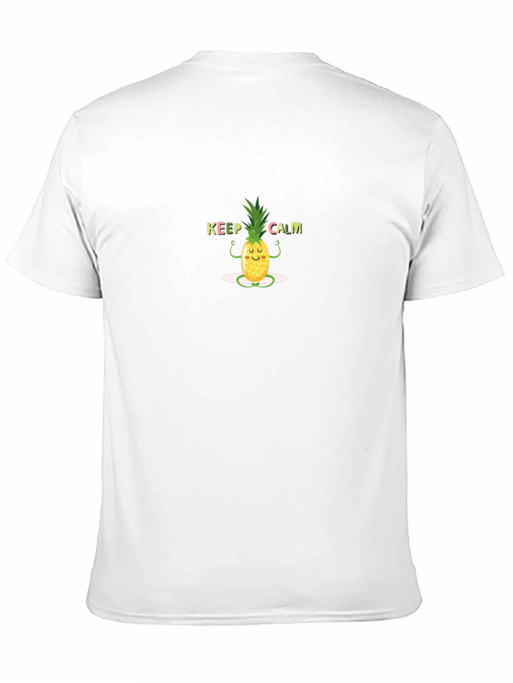 Keep Calm Pineapple Mens Black T-Shirt