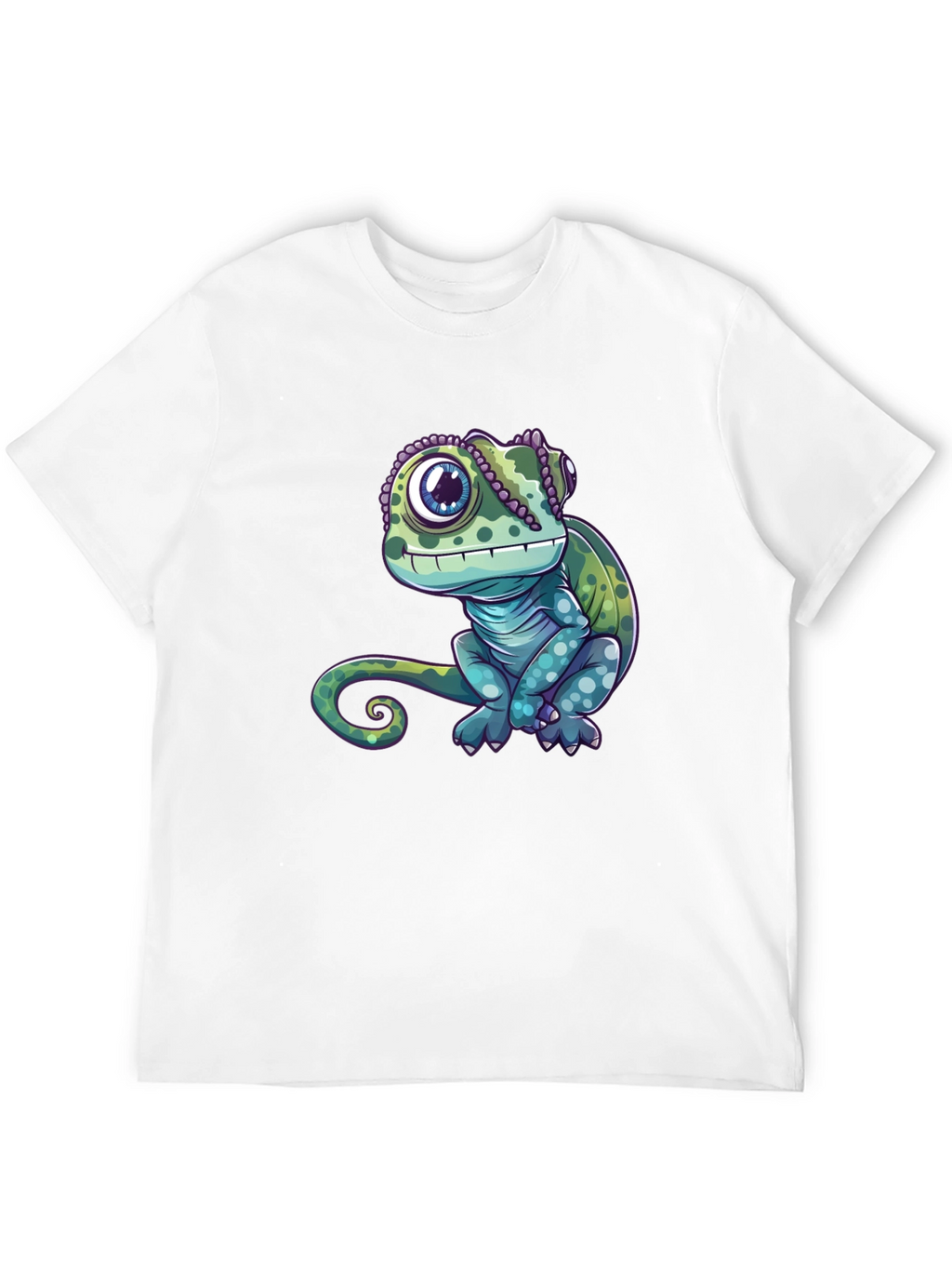 Chameleon Graphic Tee - Cute Reptile Design
