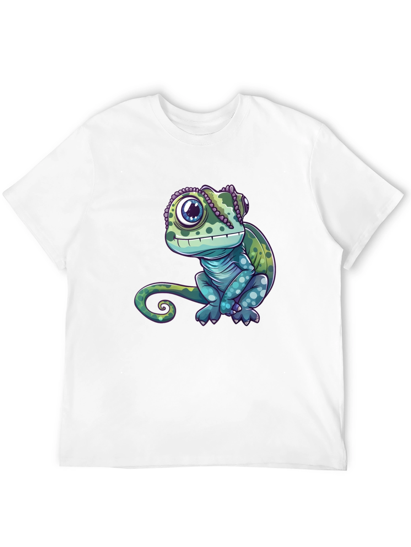 Chameleon Graphic Tee - Cute Reptile Design