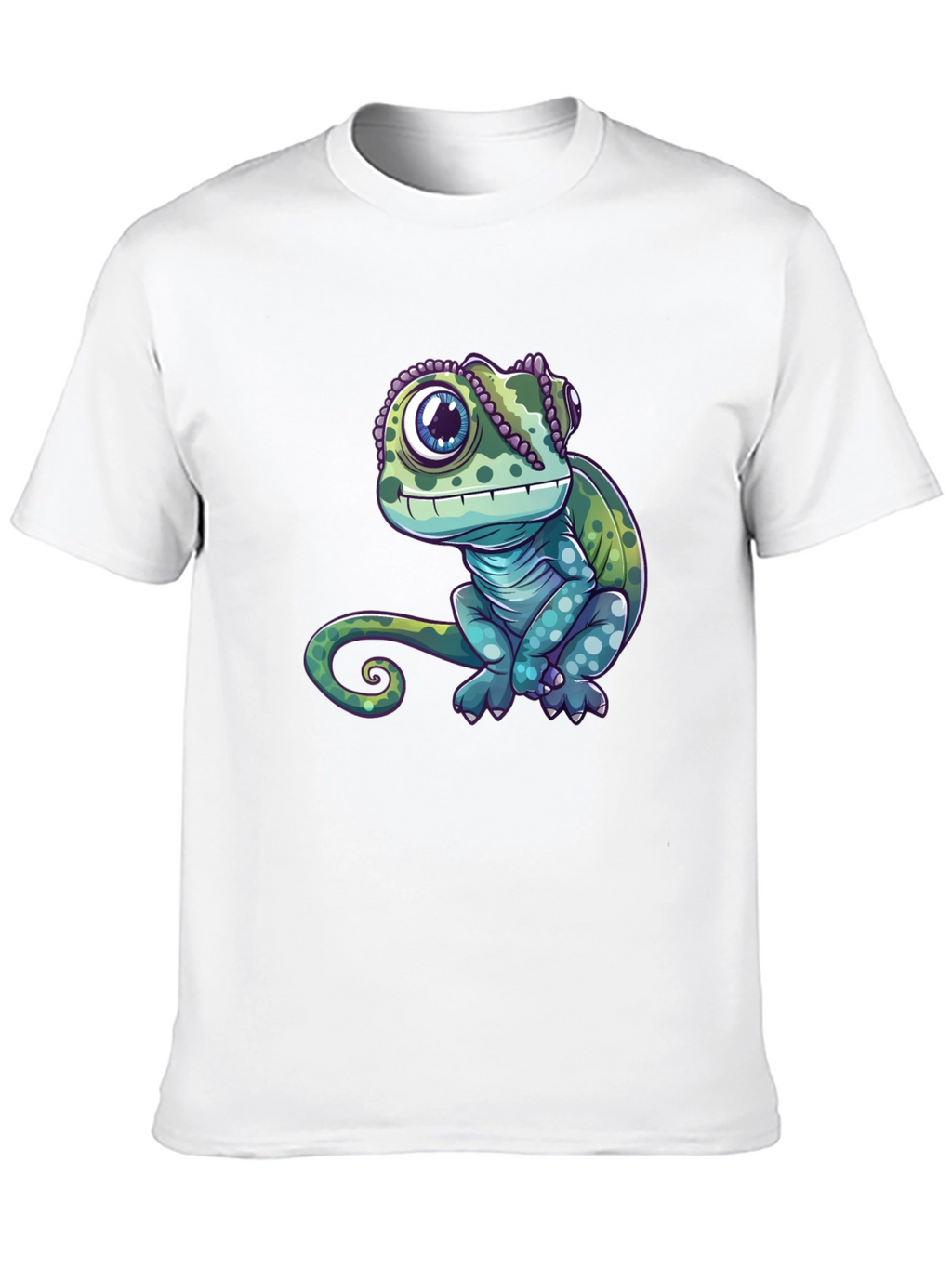 Chameleon Graphic Tee - Cute Reptile Design