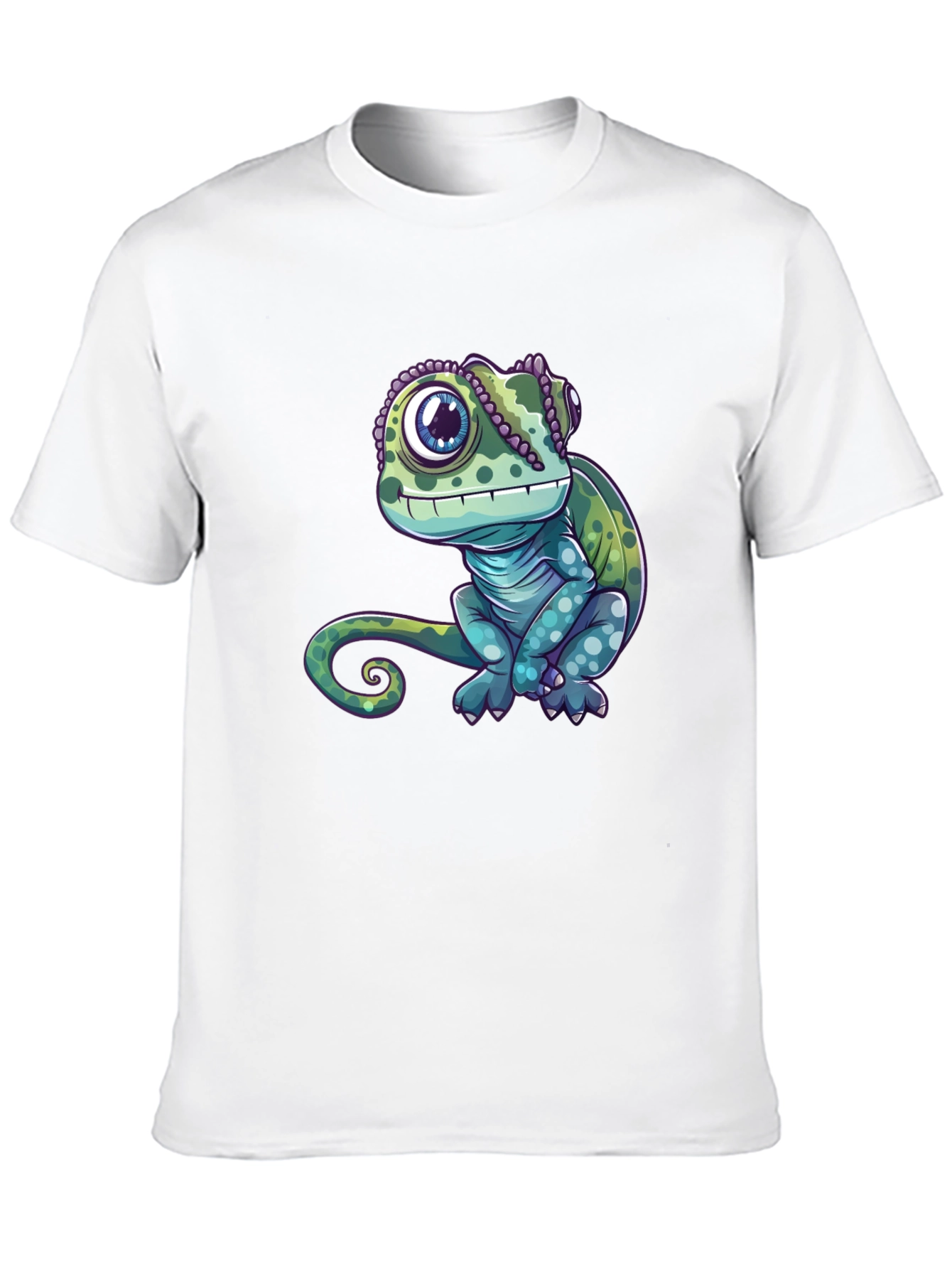 Chameleon Graphic Tee - Cute Reptile Design