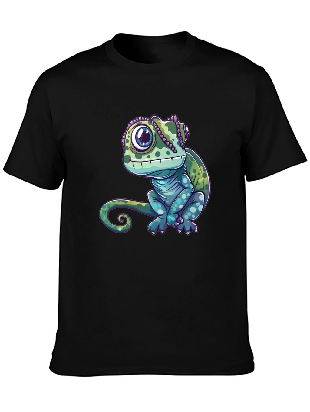 Chameleon Graphic Tee - Cute Reptile Design