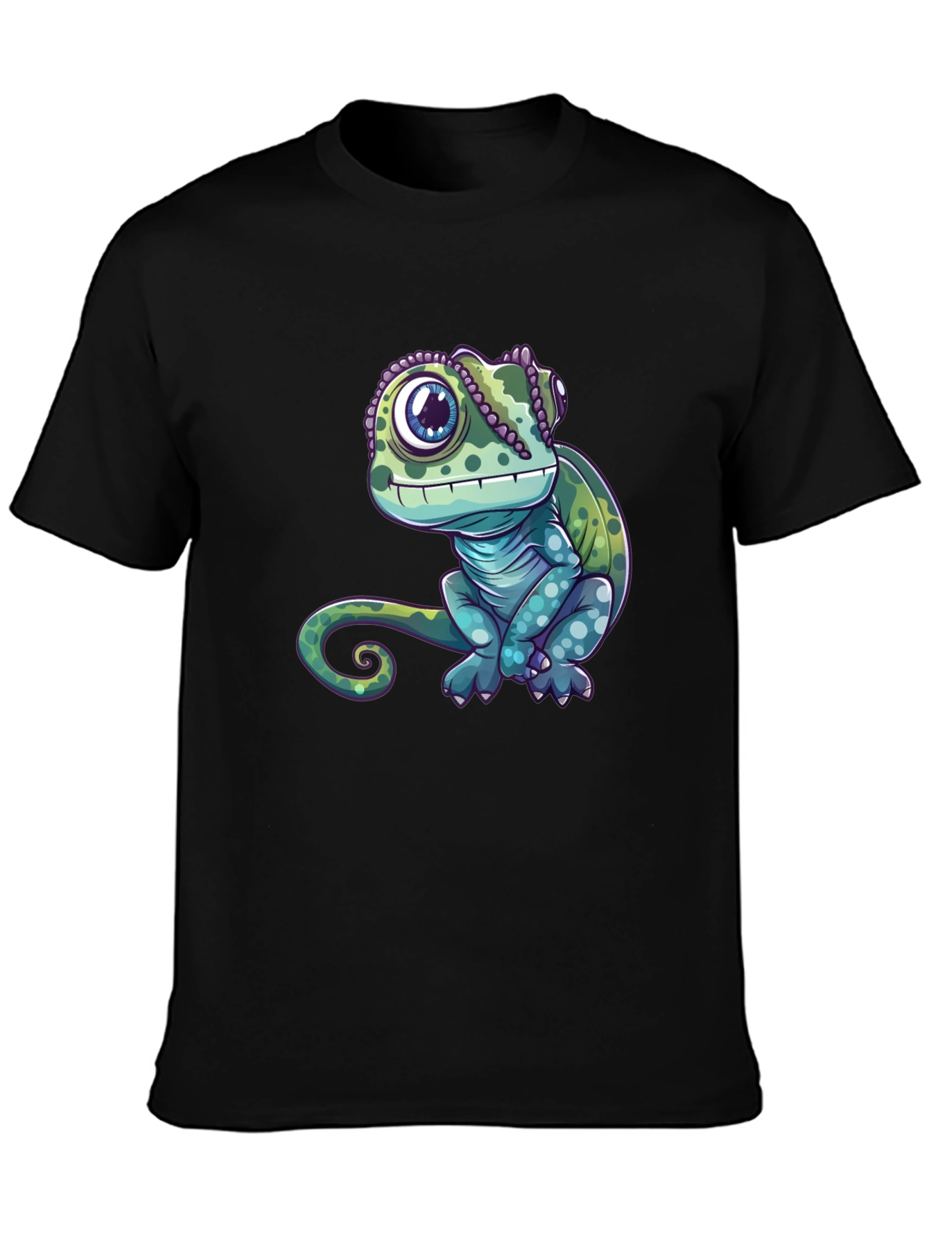 Chameleon Graphic Tee - Cute Reptile Design