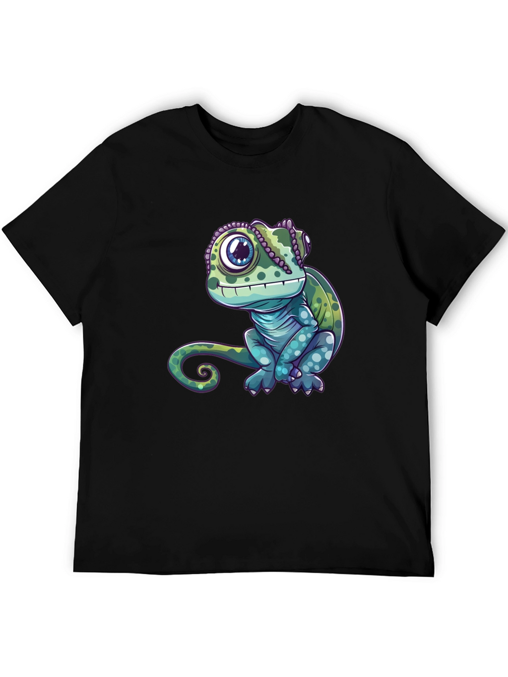 Chameleon Graphic Tee - Cute Reptile Design