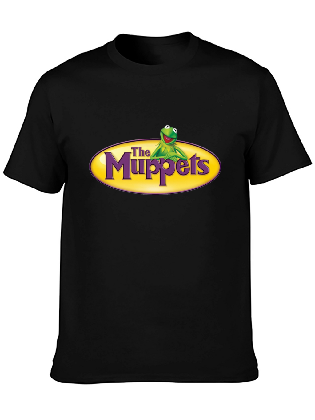 The Muppets Kermit Logo Black T-Shirt