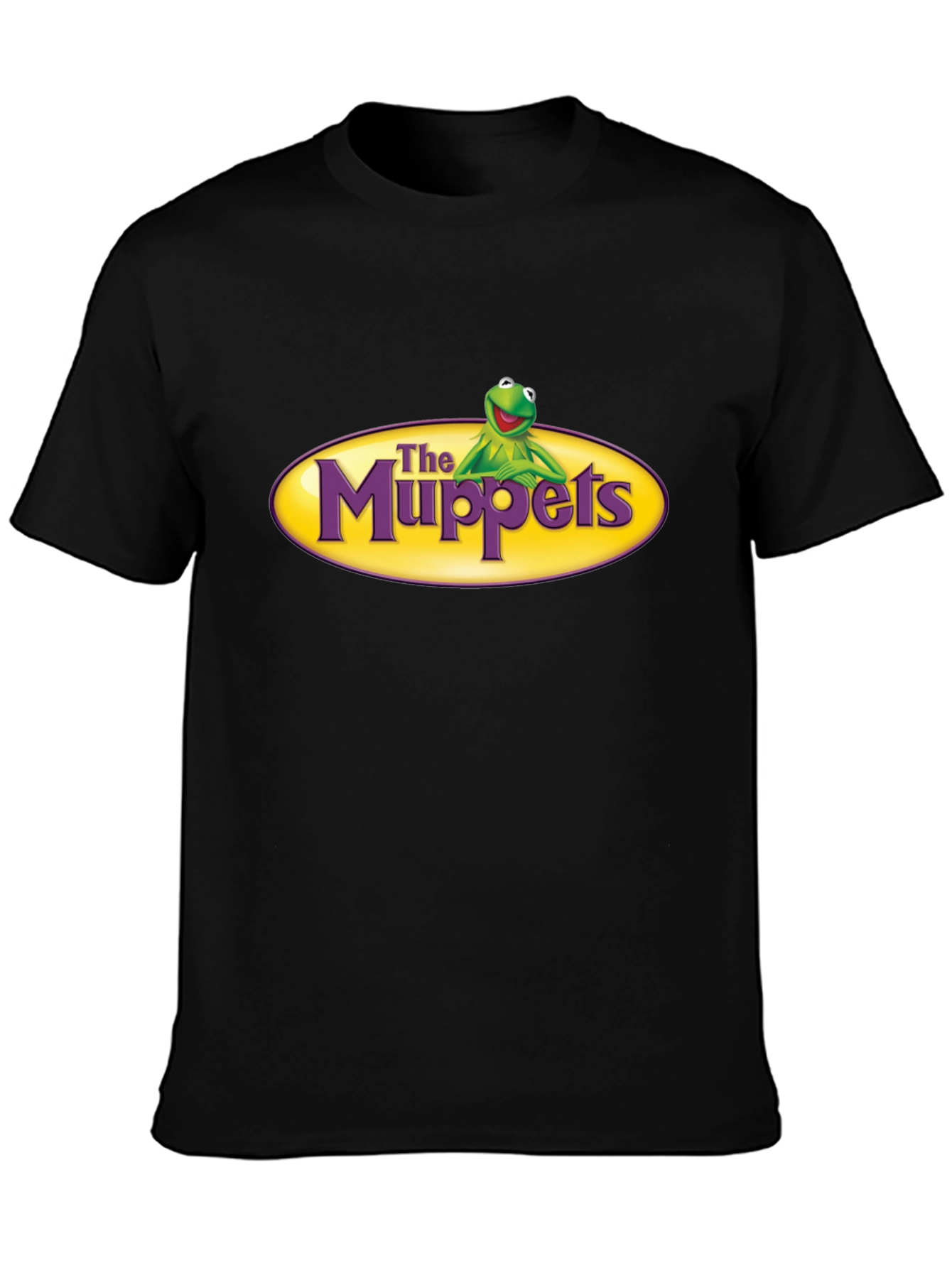 The Muppets Kermit Logo Black T-Shirt