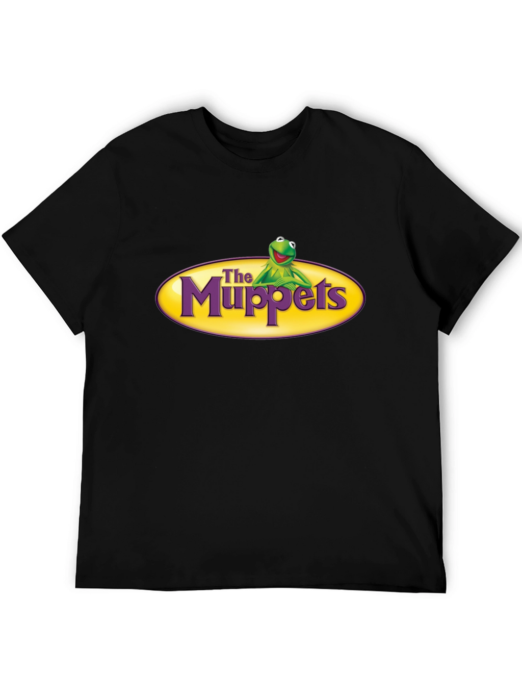 The Muppets Kermit Logo Black T-Shirt