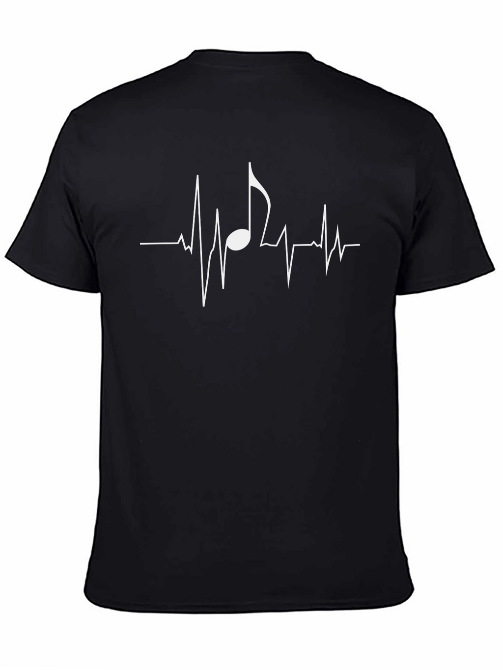 Music Heartbeat T-Shirt - Black