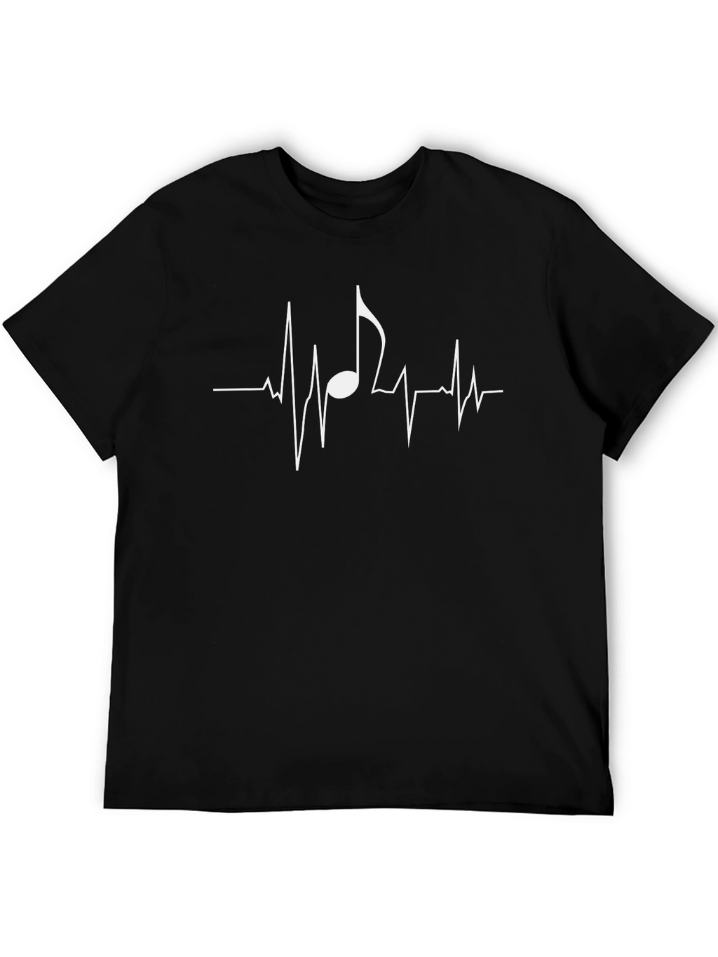 Music Heartbeat T-Shirt - Black
