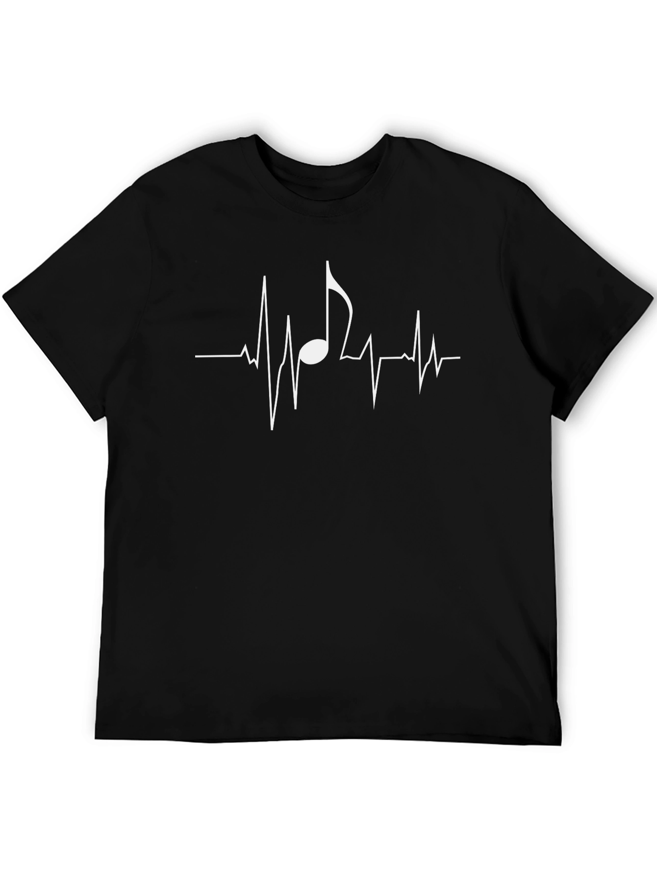 Music Heartbeat T-Shirt - Black