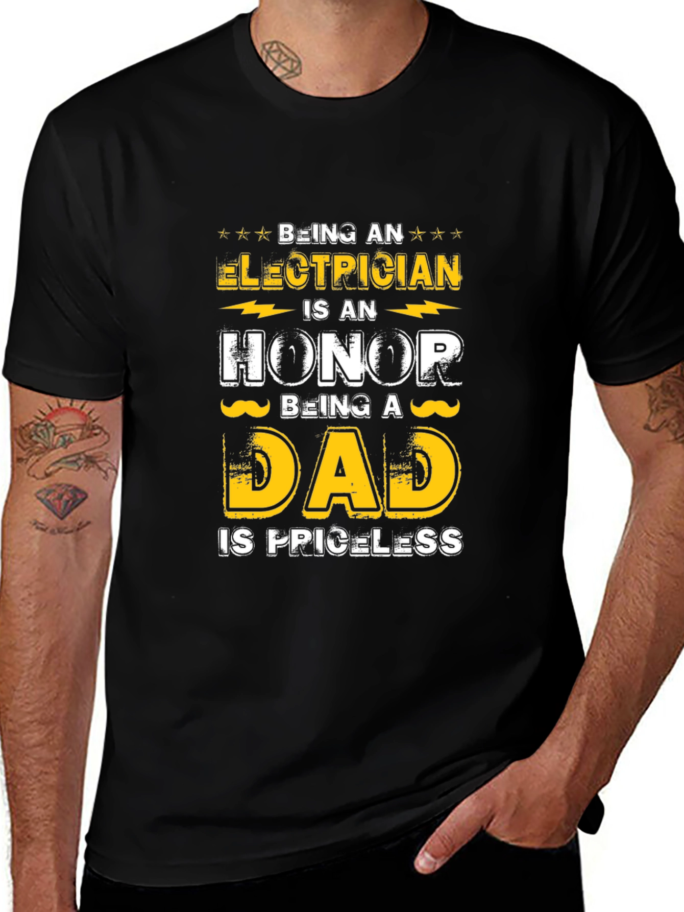 Electrician Dad T-Shirt - Honor & Priceless