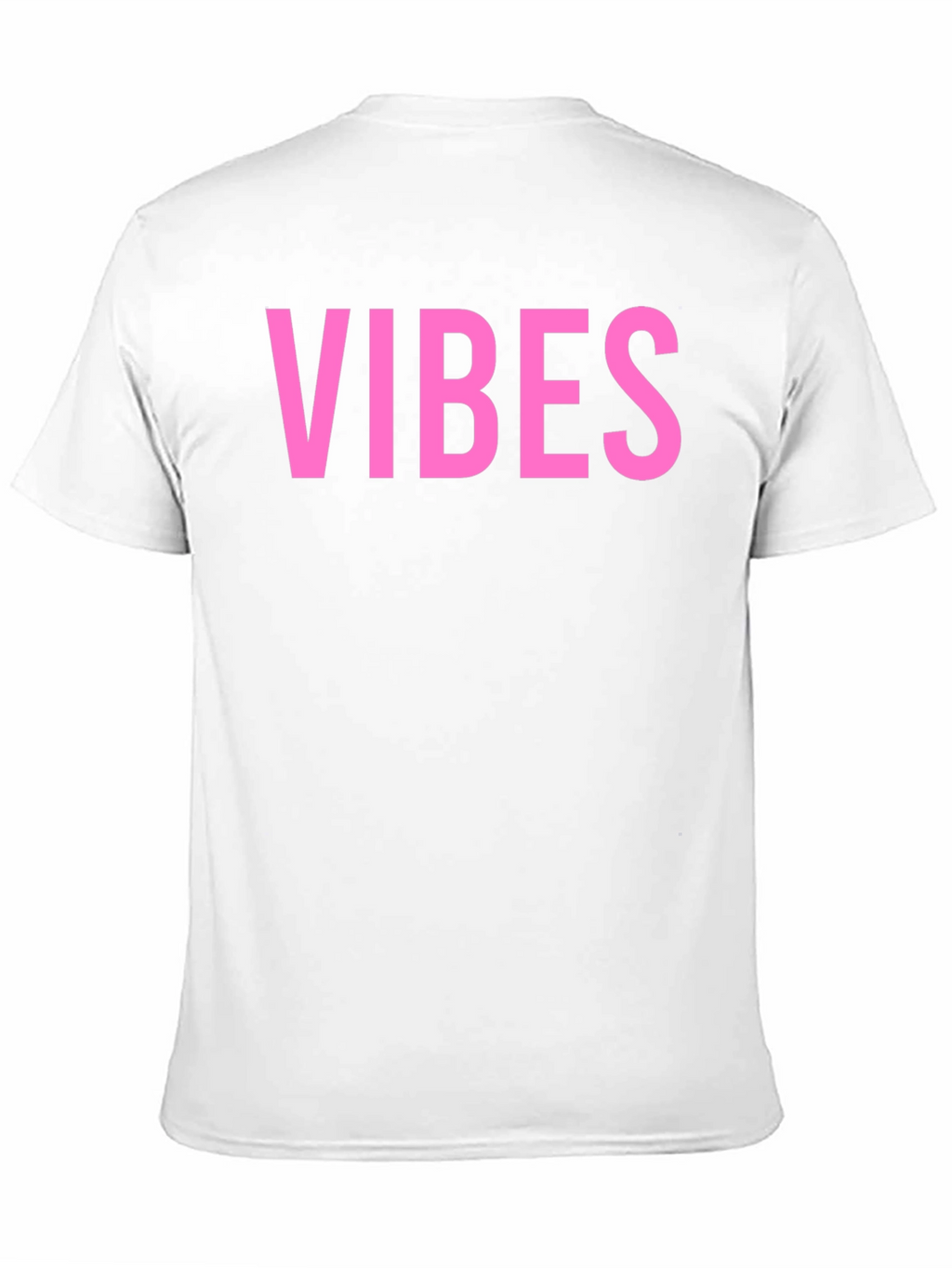 Vibes Pink Graphic Print Black T-Shirt