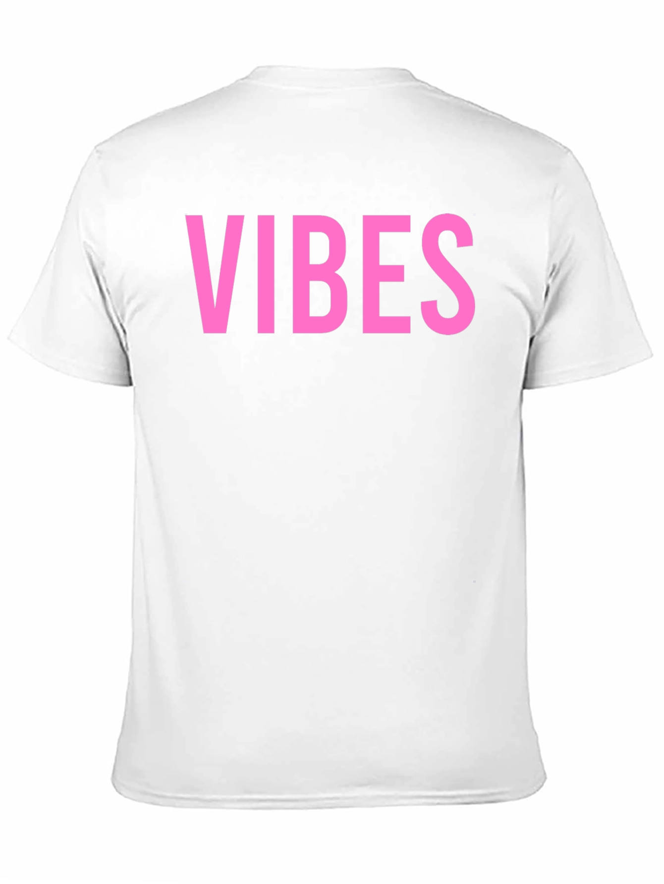 Vibes Pink Graphic Print Black T-Shirt