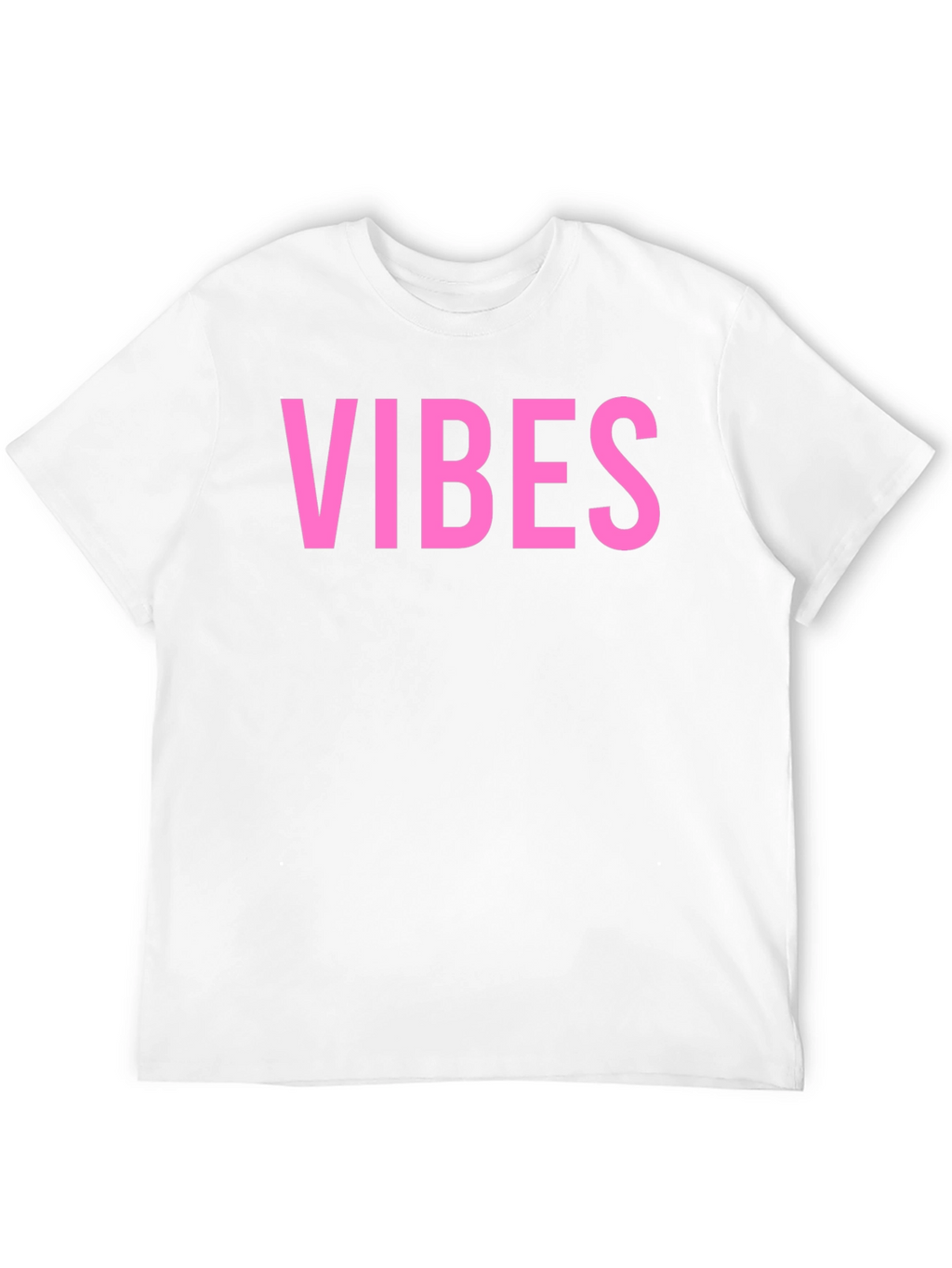 Vibes Pink Graphic Print Black T-Shirt