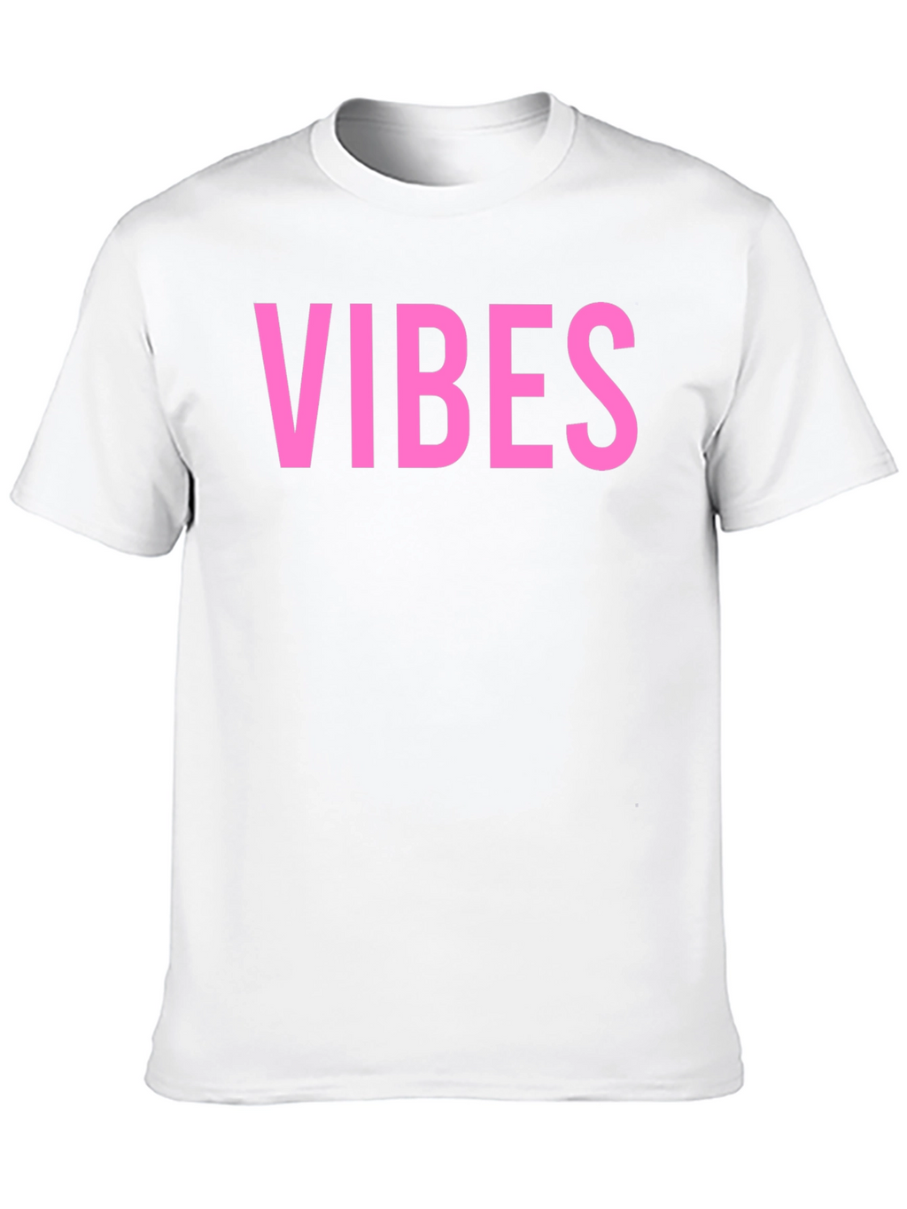 Vibes Pink Graphic Print Black T-Shirt