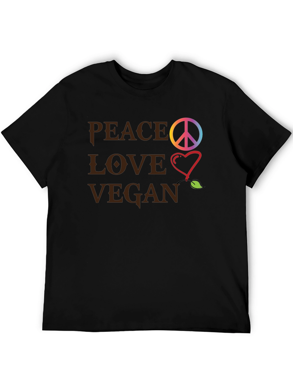 Peace Love Vegan Graphic T-Shirt