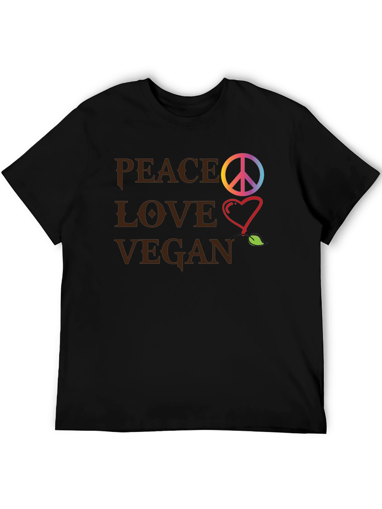 Peace Love Vegan Graphic T-Shirt