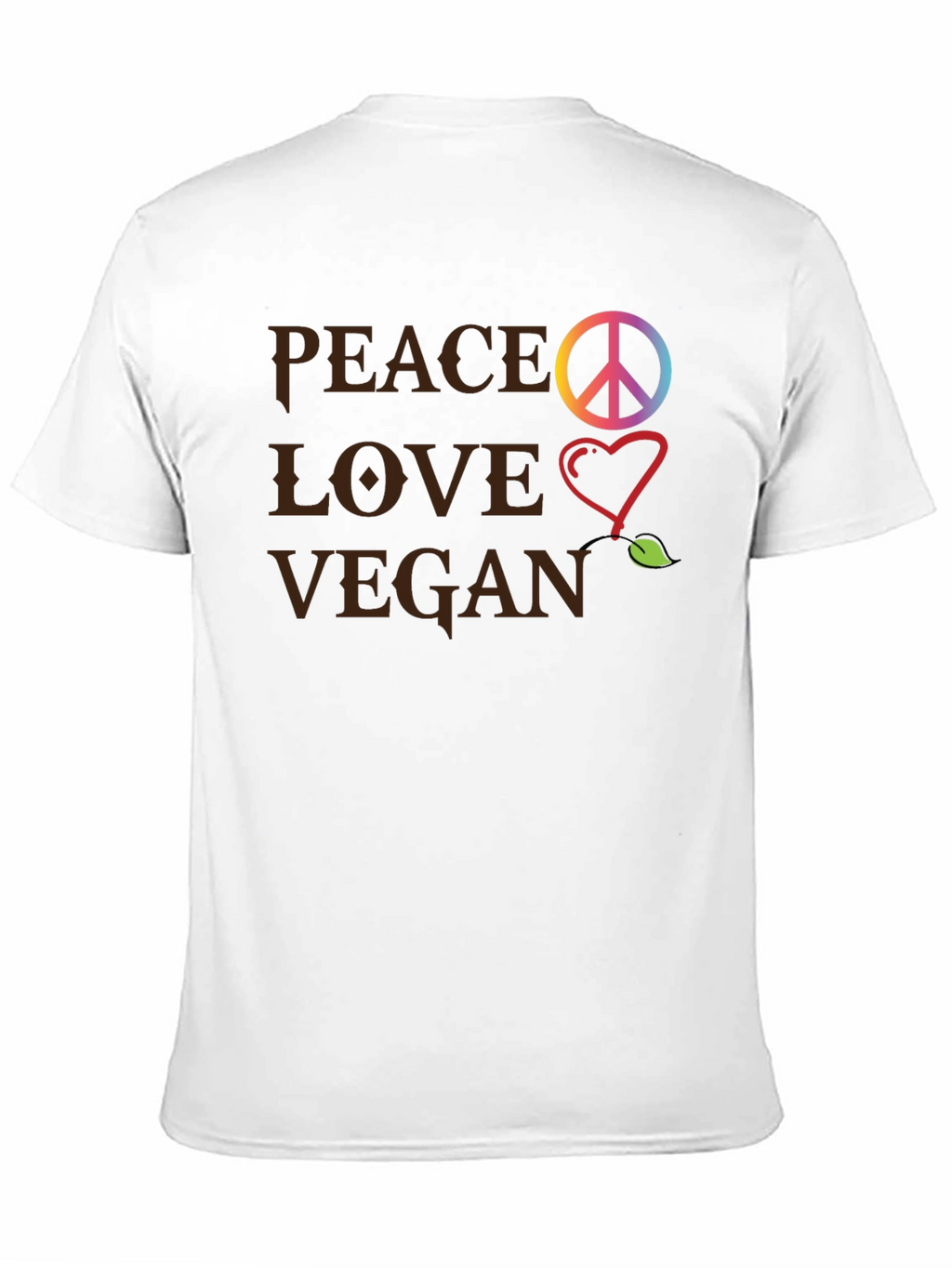 Peace Love Vegan Graphic T-Shirt