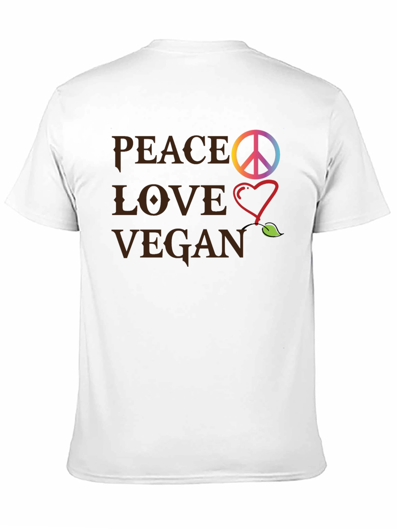 Peace Love Vegan Graphic T-Shirt