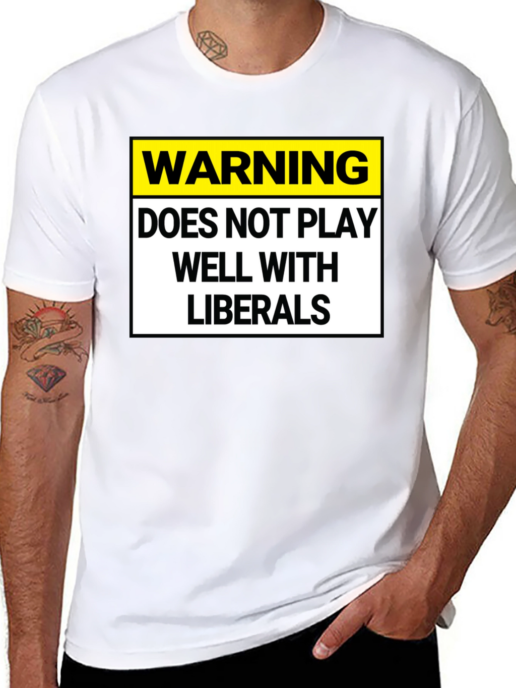 Warning: Does Not Play Well with Liberals T-Shirt