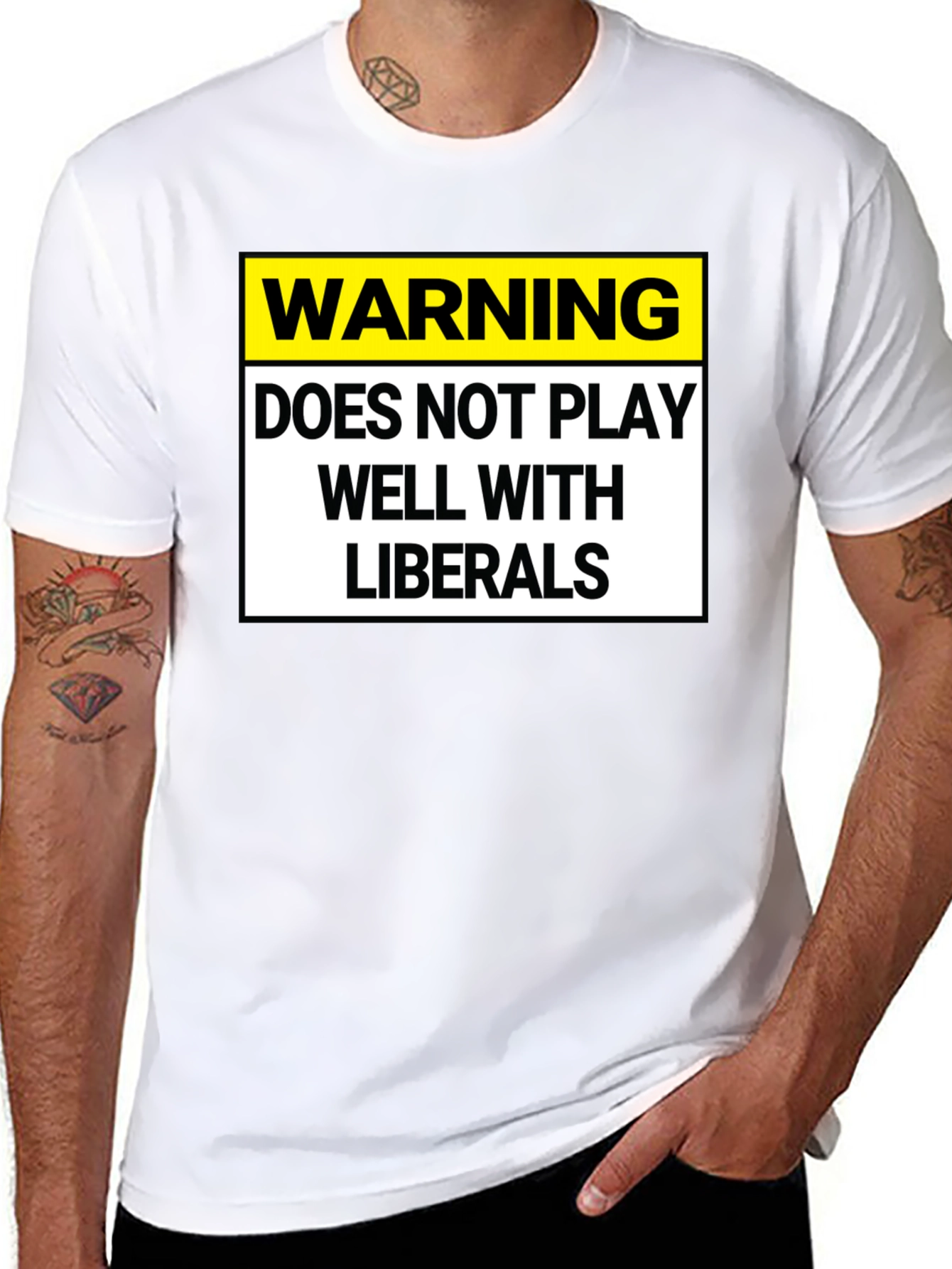 Warning: Does Not Play Well with Liberals T-Shirt