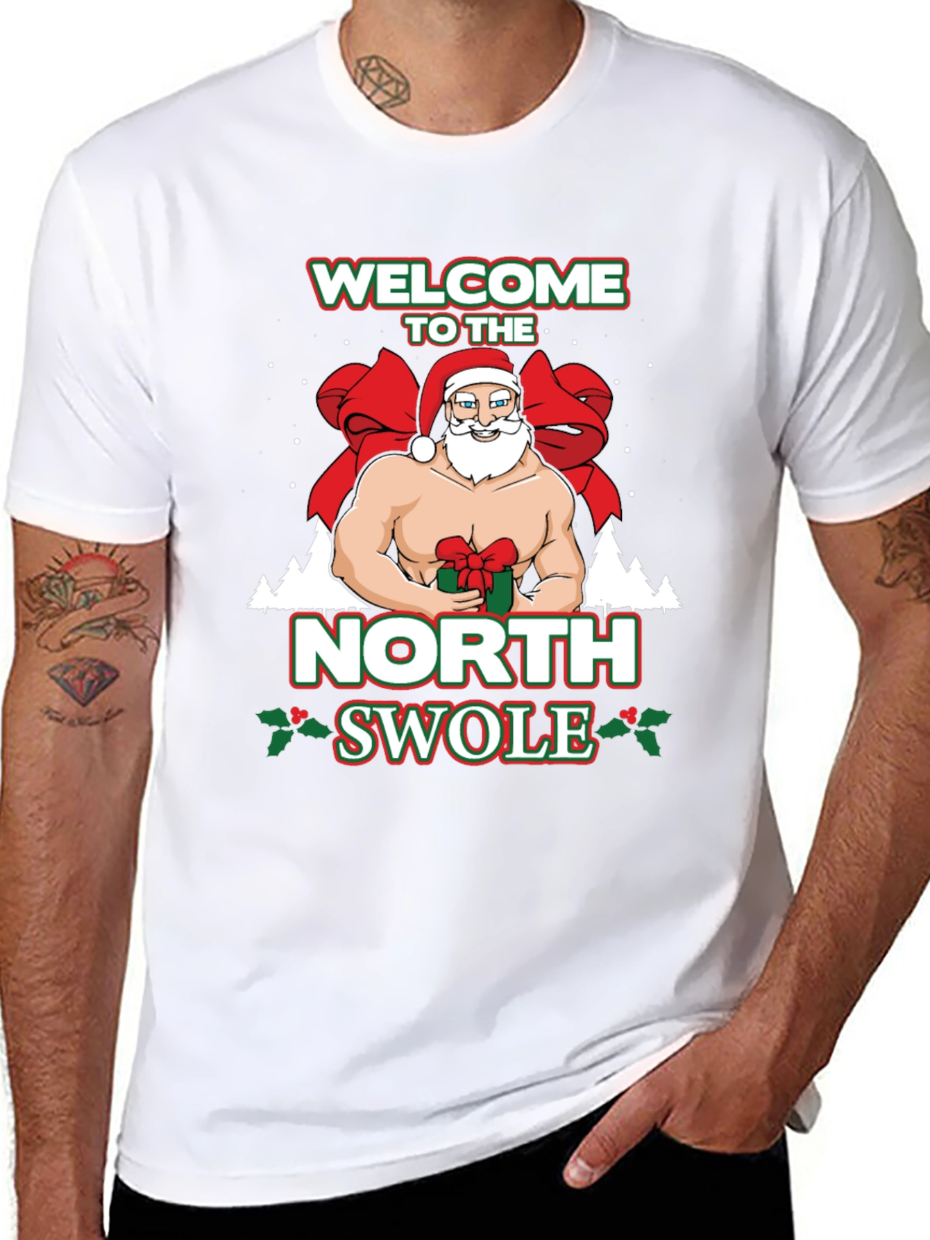 North Swole Santa T-Shirt - Black